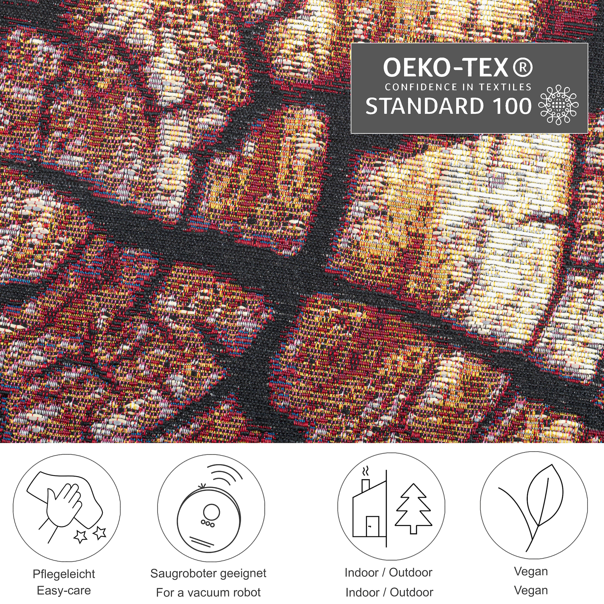 Gino Falcone Teppich »Aurora GF-095« rund 5 mm Höhe Holz Optik, ideal im Wohnzimmer & Schlafzimmer