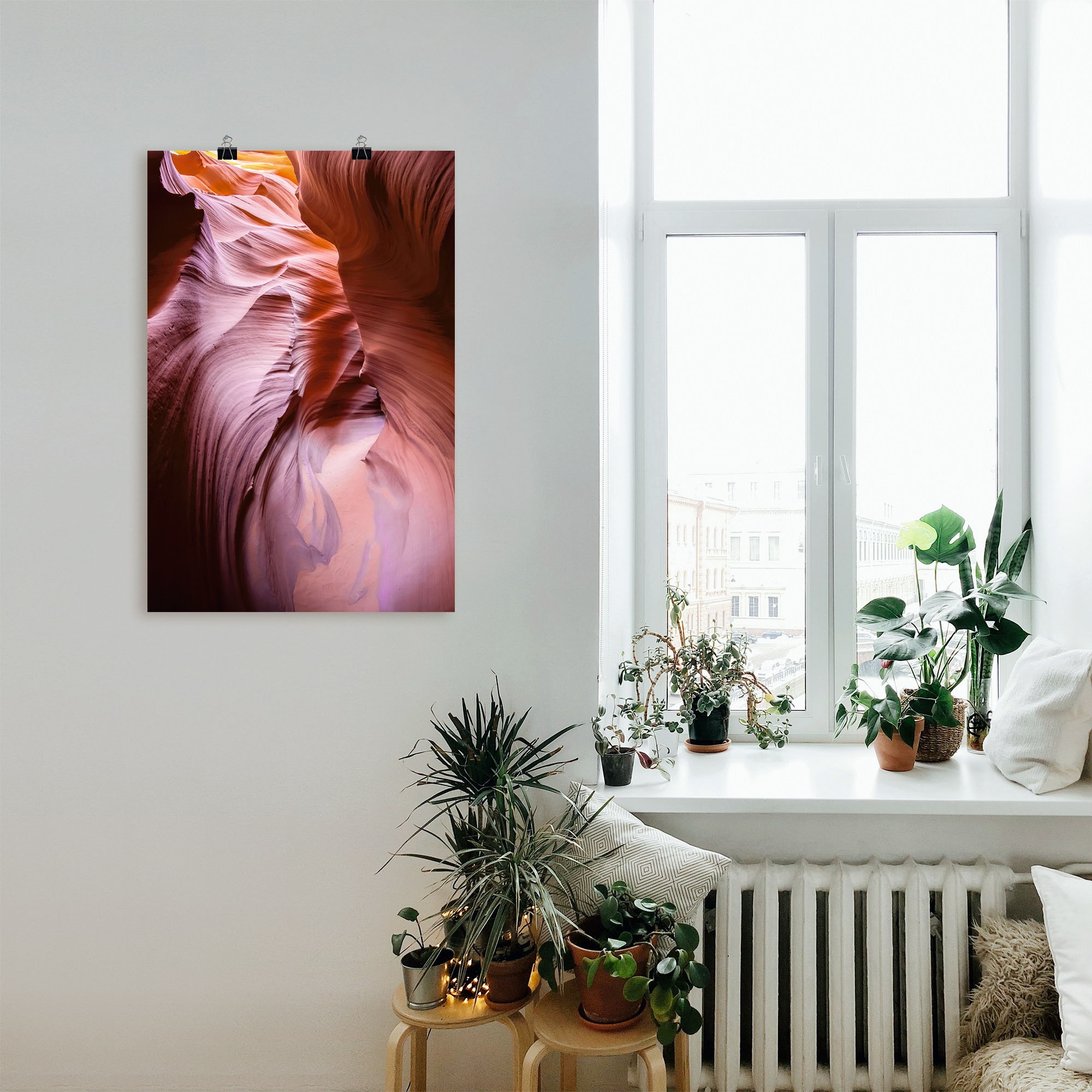 Artland Wandbild »Schmale Pfade durch den Antelope Canyon«, Bilder von Amerika, (1 St.), als Alubild, Leinwandbild, Wandaufkleber oder Poster in versch. Größen