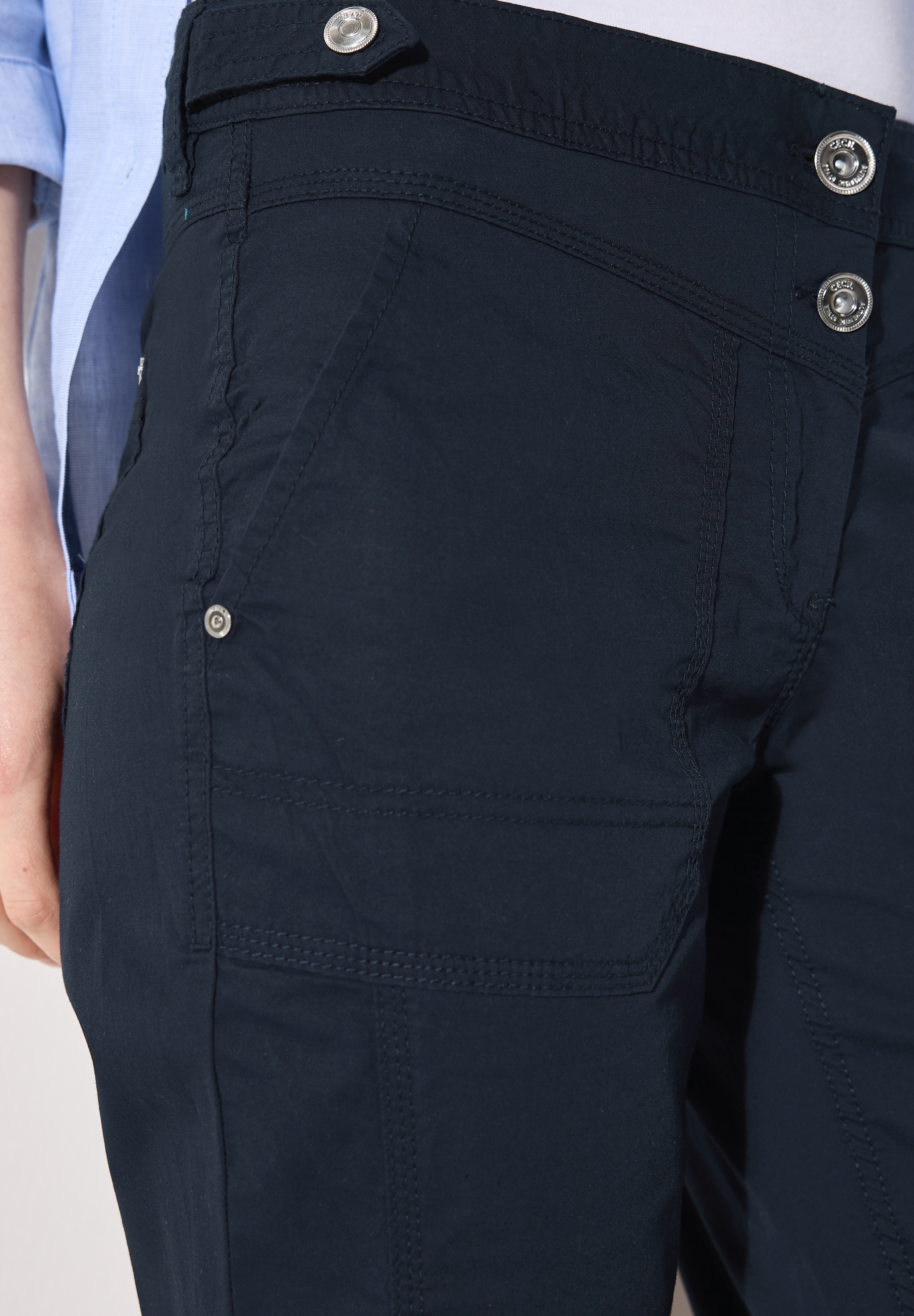 Cecil Caprihose »Style New York«, mit Knopfdetails am Bund