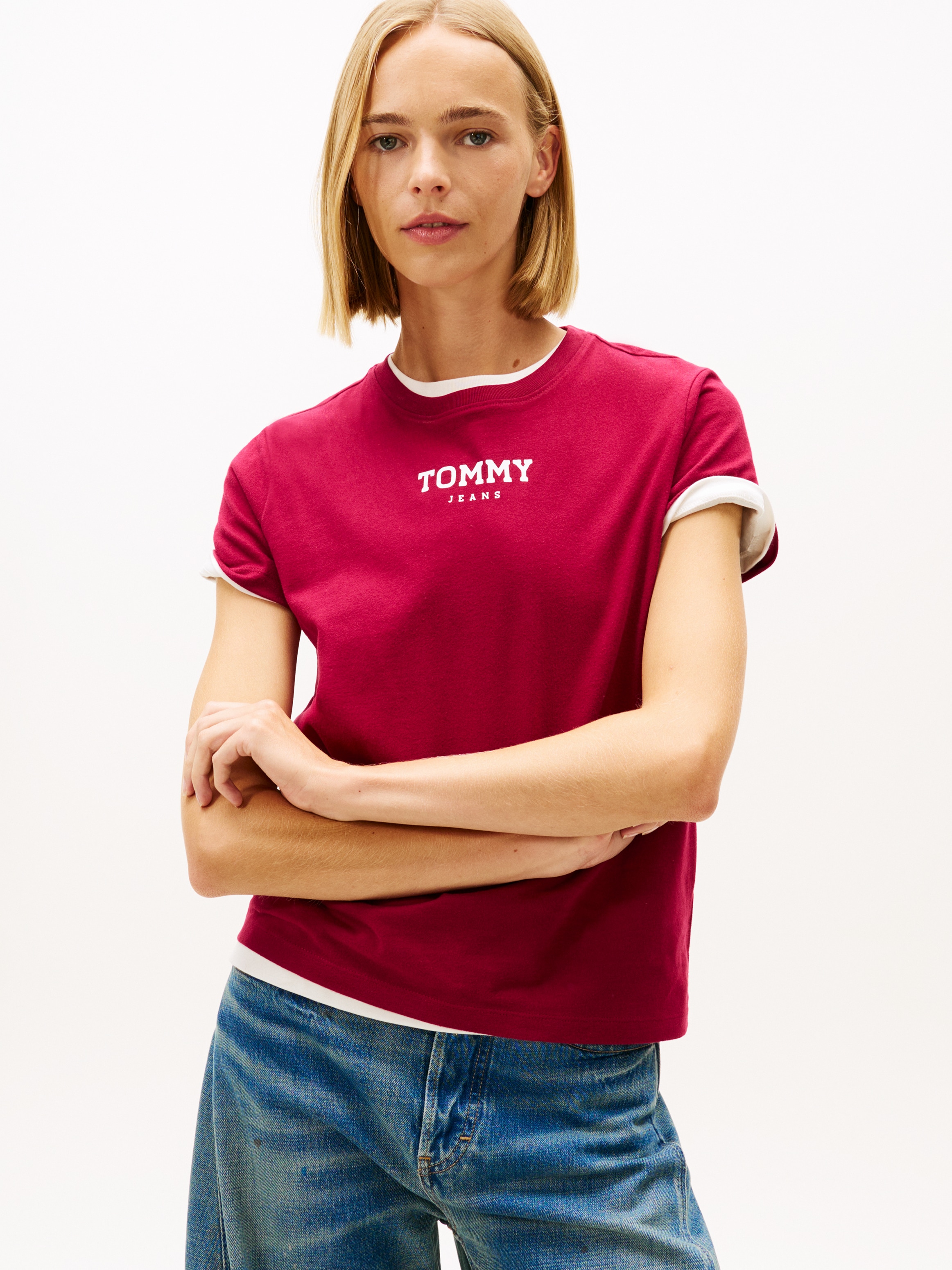 Tommy Jeans Kurzarmshirt "TJW REG ESSENTIAL LOGO 2 TEE EXT" günstig online kaufen