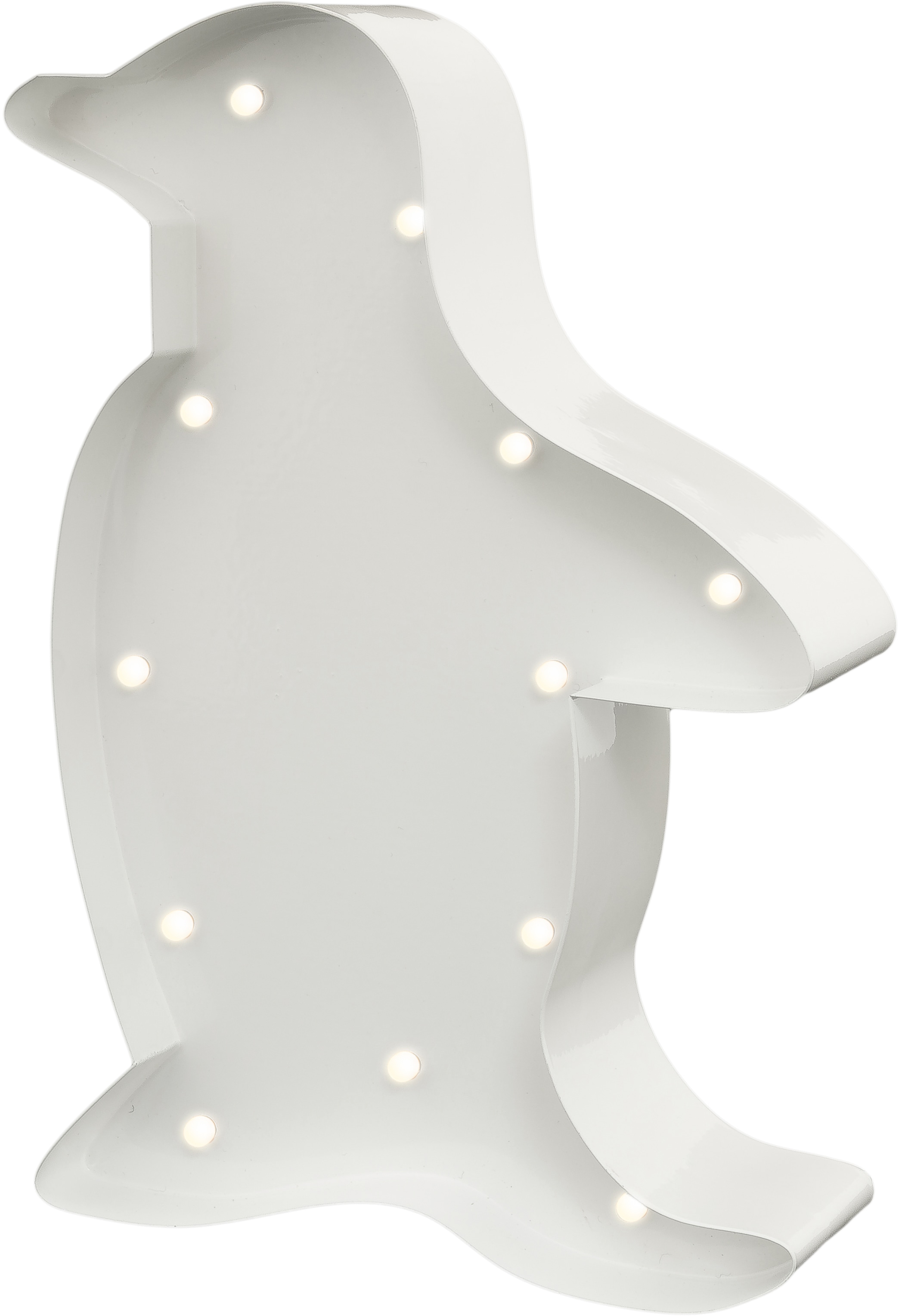 MARQUEE LIGHTS LED Dekolicht »Pinguin«, 12 flammig, Leuchtmittel LED-Modul | LED fest integriert, Wandlampe, Tischlampe Penguin mit 12 festverbauten LEDs - 16x23 cm