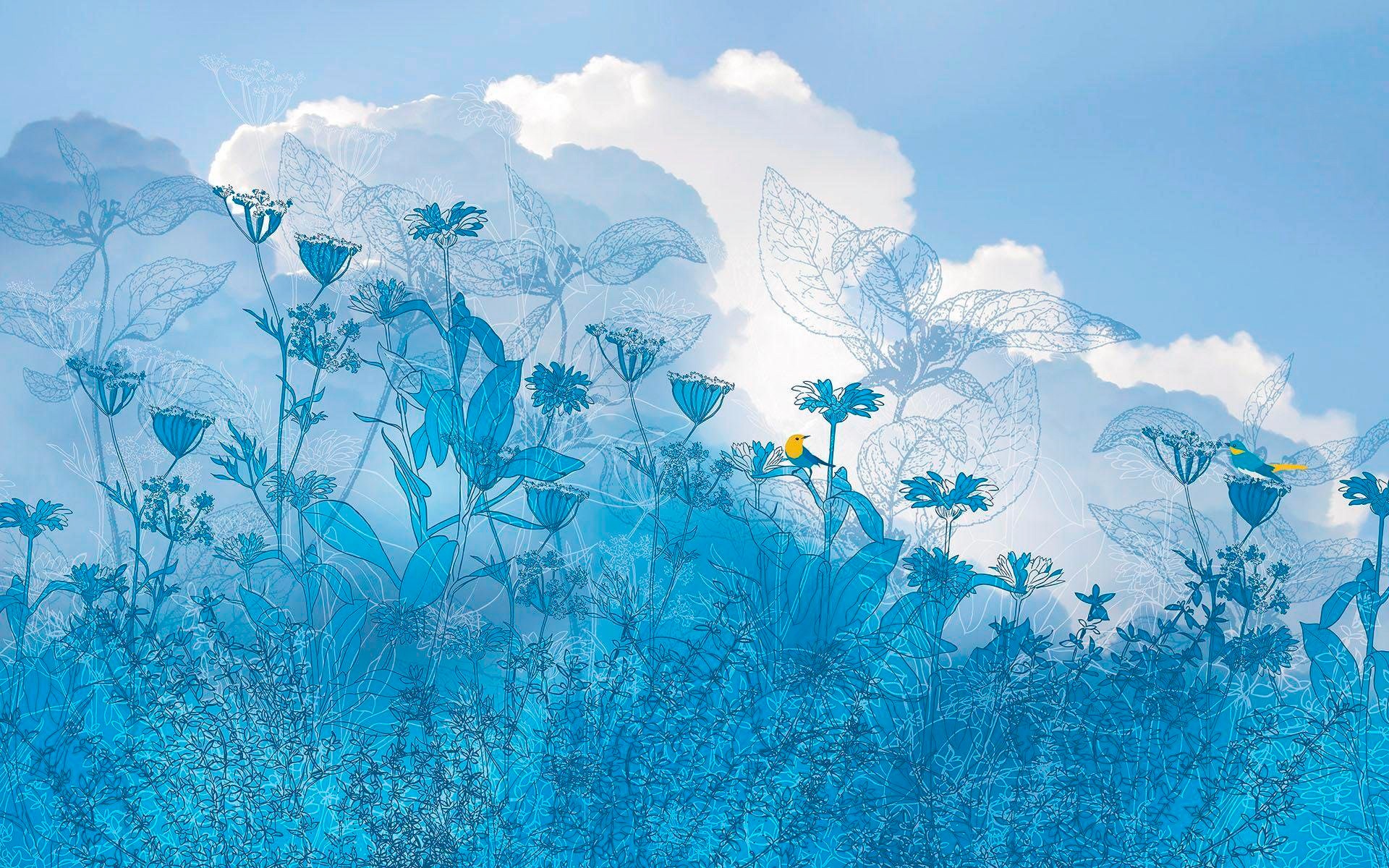 Komar Vliestapete »Digitaldruck Vlies - Blue Sky - Größe 200 x 250 cm«, bedruckt, Wohnzimmer, Schlafzimmer