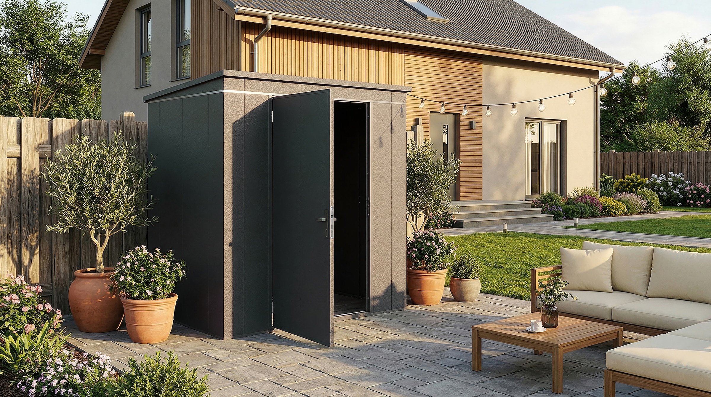 Gerätehaus WEKAgrün, Metall, Gerätehäuser, "Gary 2", Metall pulverbeschichtet, Größe 2