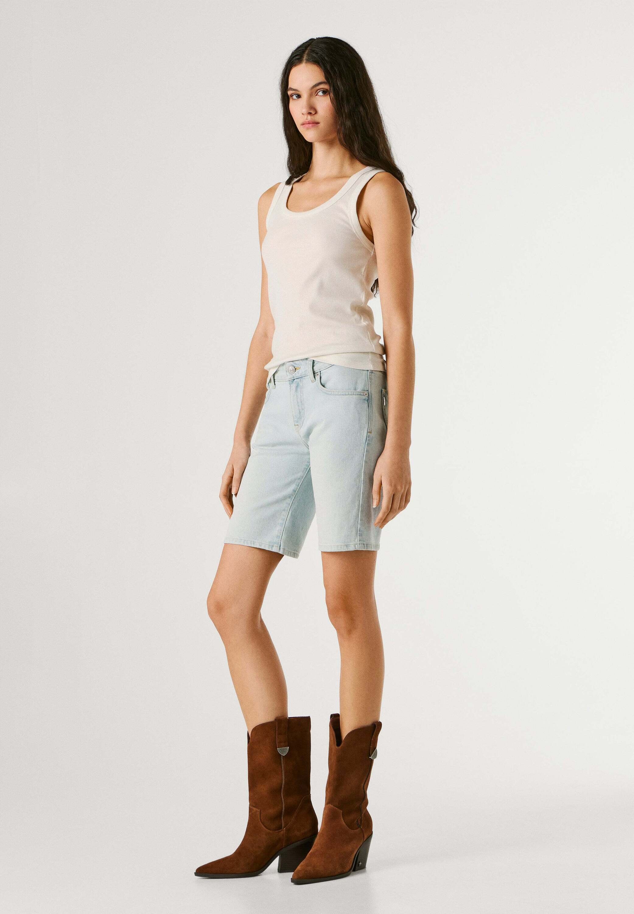 Pepe Jeans Shorts »denim shorts FITTED SHORT MW POPPY«