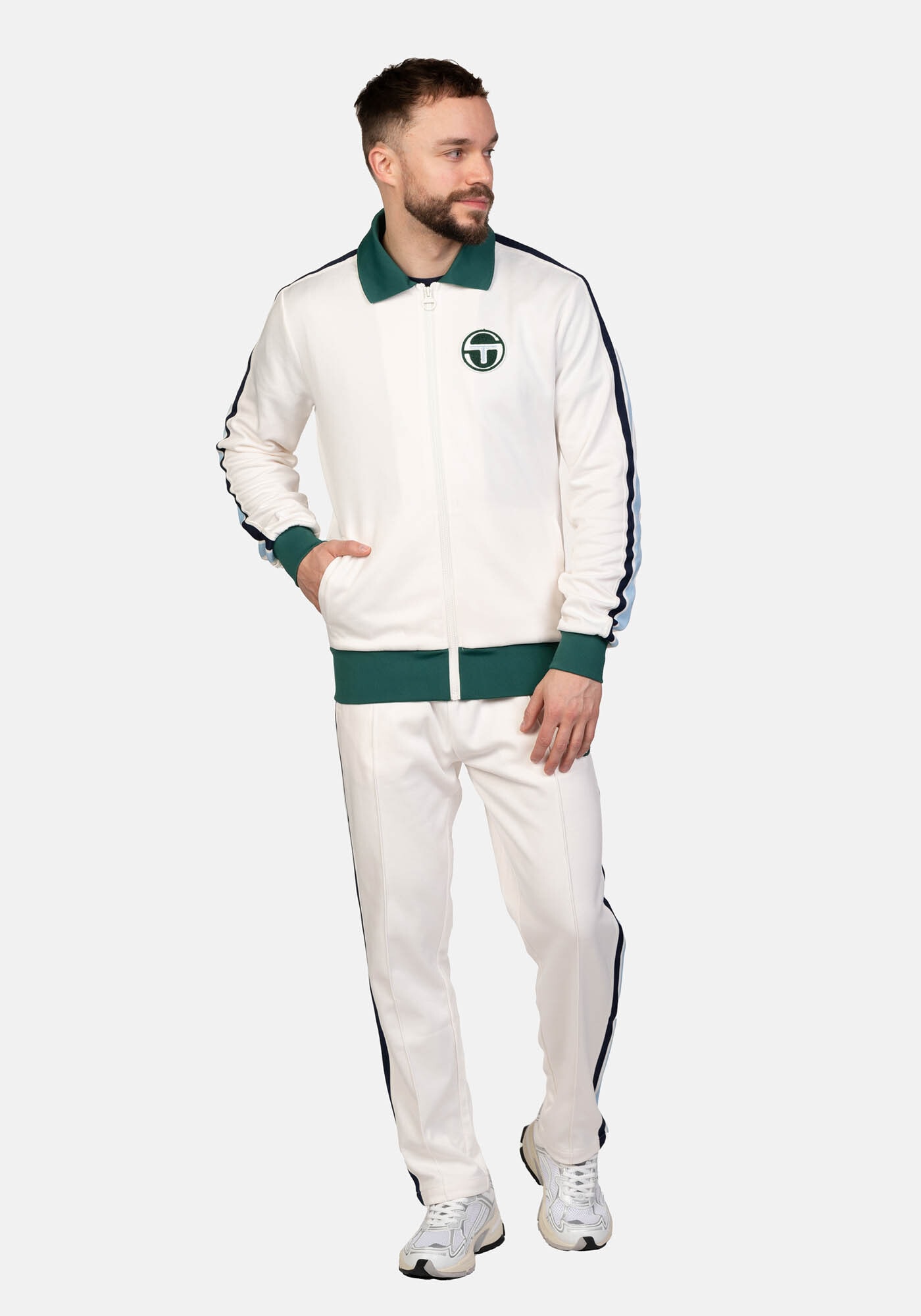 Sergio Tacchini Trainingsjacke »MONTE TRACK TOP Herren«, ohne Kapuze, Trainingsjacke Herren, leichte Jacke, Retro, Sportjacke, Outdoor, Sale