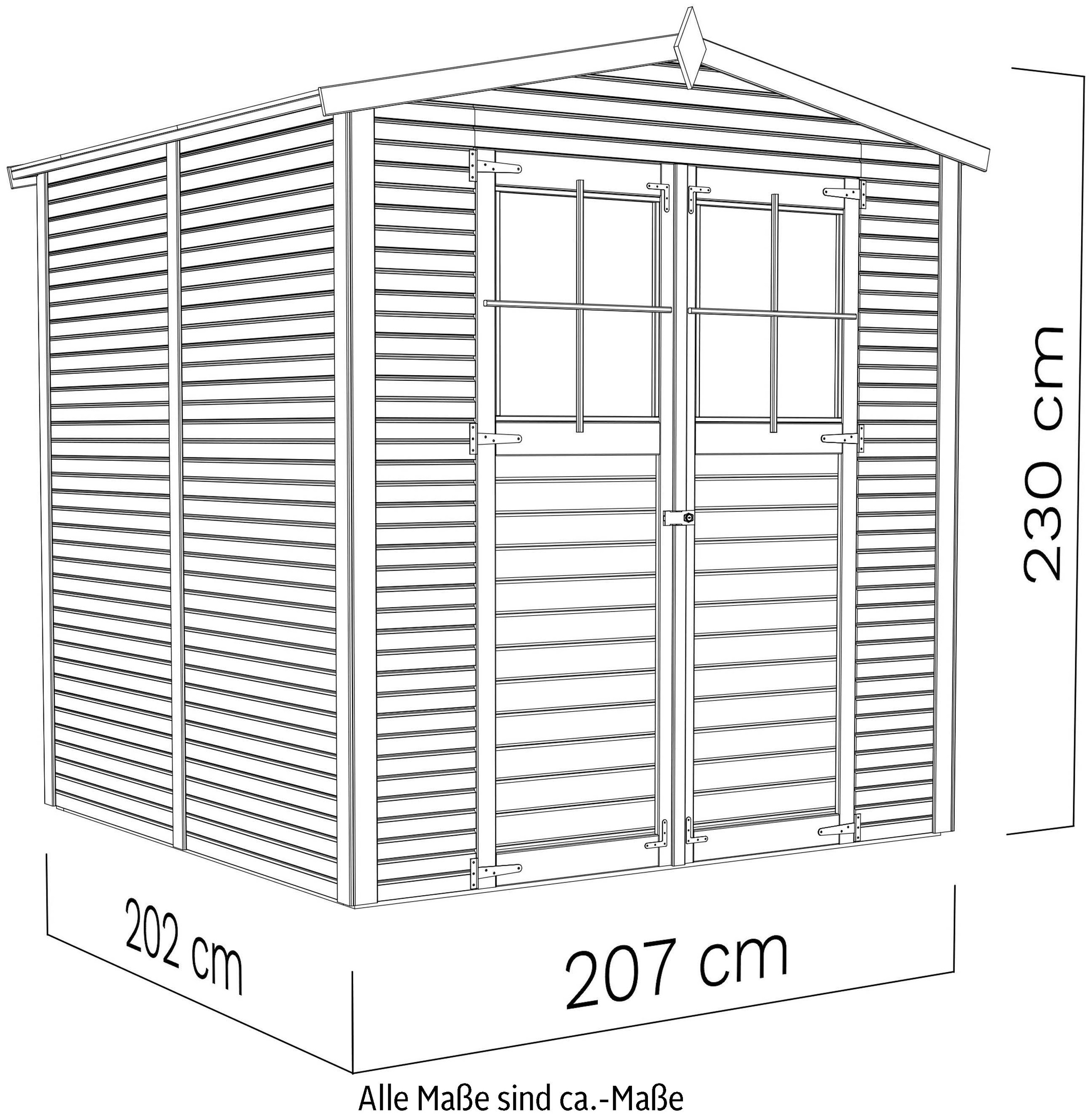 KONIFERA Gartenhaus »Alto 3 Fineline Satteldach«