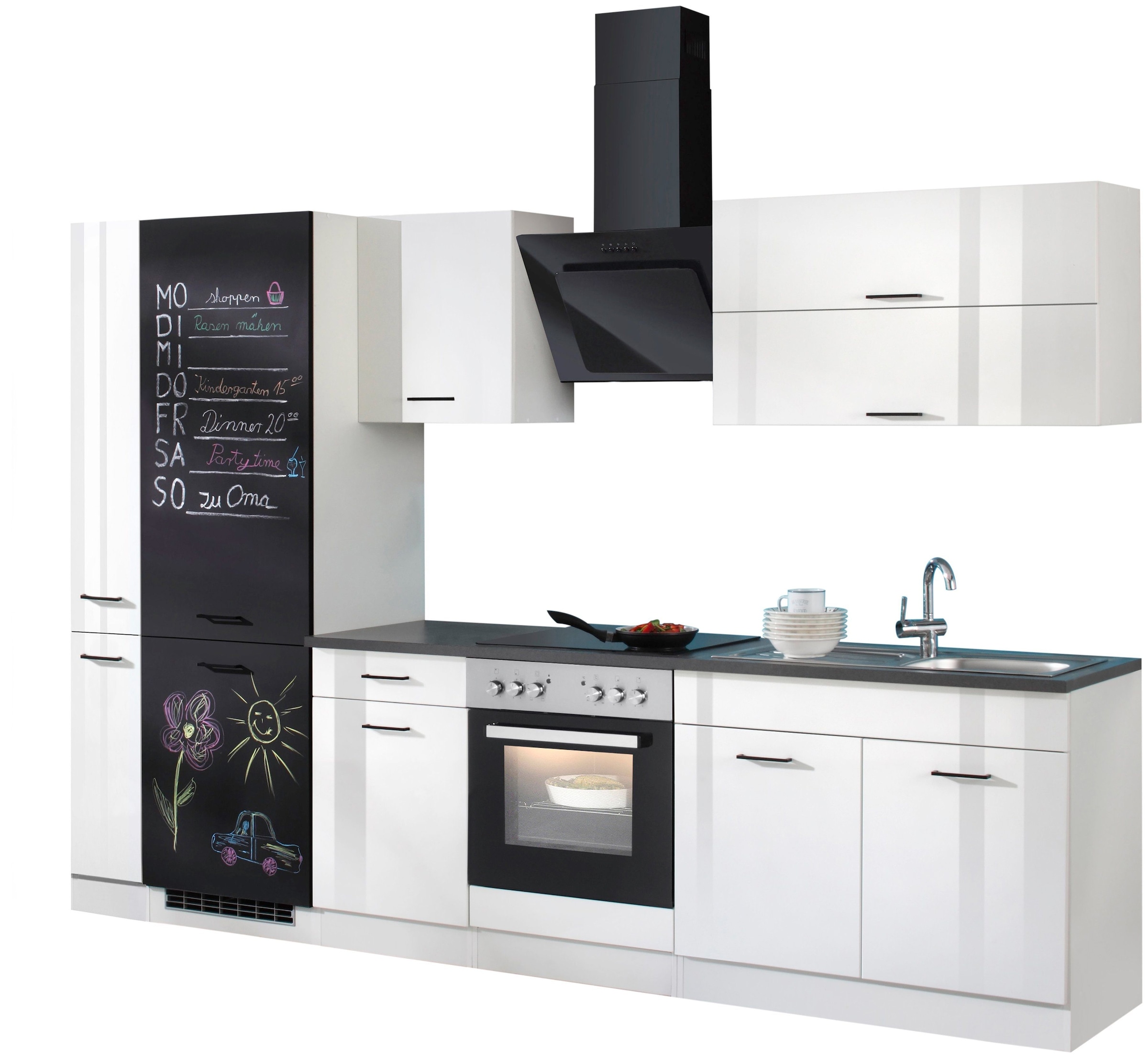 KOCHSTATION Küchenzeile »KS-Trier«, mit E-Geräten, Breite 300 cm