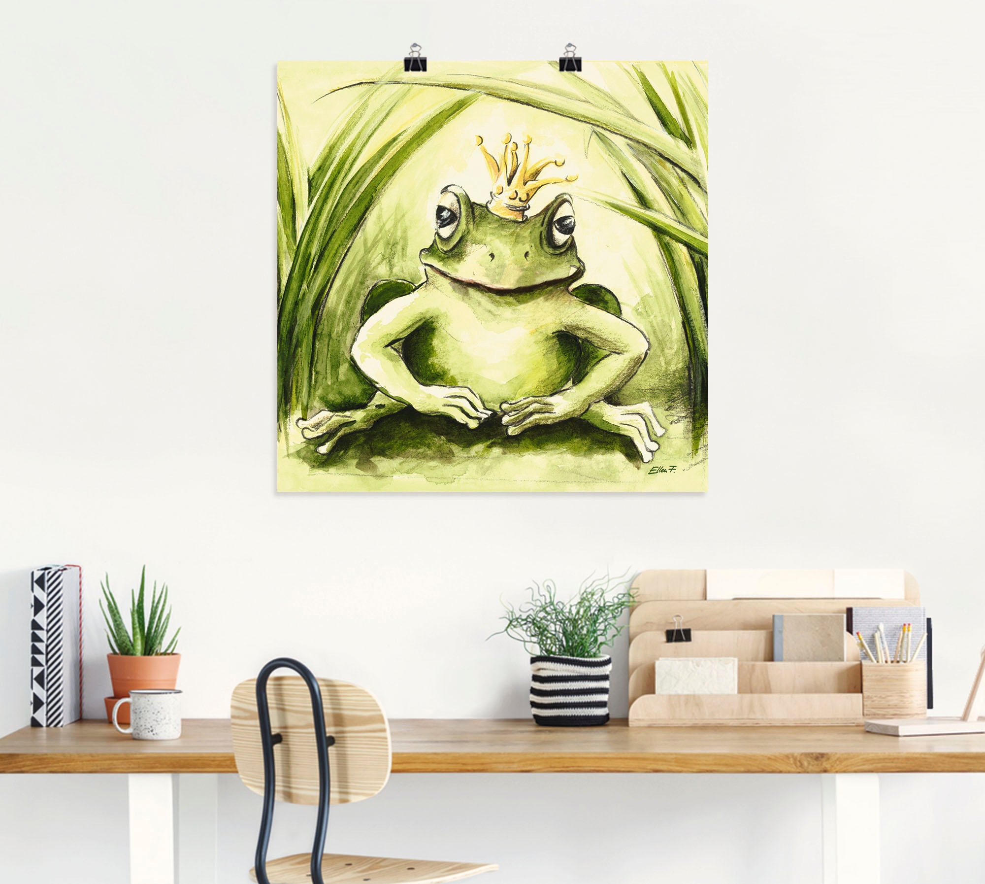 Artland Wandbild "Kleiner Frosch", Geschichten & Märchen, (1 St.), als Alub günstig online kaufen