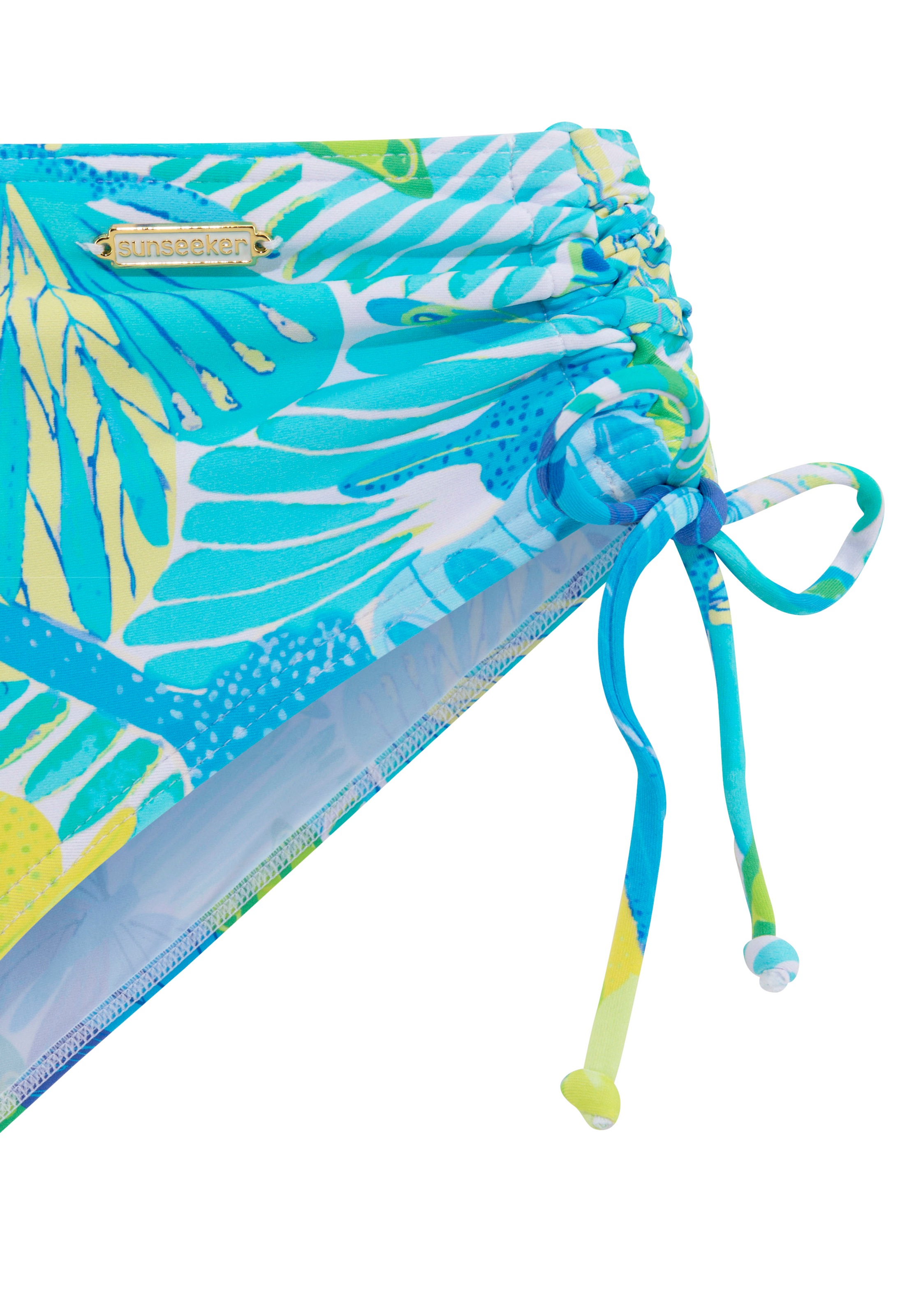 Bikini-Hose SUNSEEKER "Butterfly", Damen, Gr. 44, N-Gr, blau (blau, grün), Microfaser, Polyamid, bedruckt, Badehosen Bikini-Hose, mit Schmetterling-Design 2