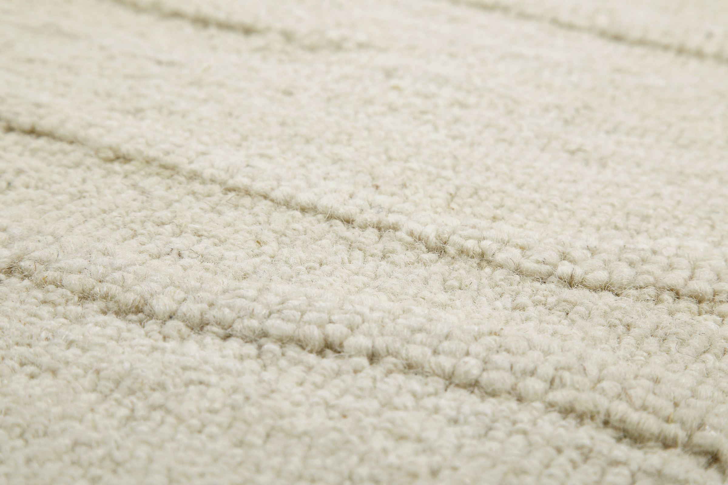 Wecon home Wollteppich »Hamptons TWENTY«, rund, 15 mm Höhe, Schurwolle, Kurzflor, Wohn- & Schlafzimmer, elegant, Streifen-Muster