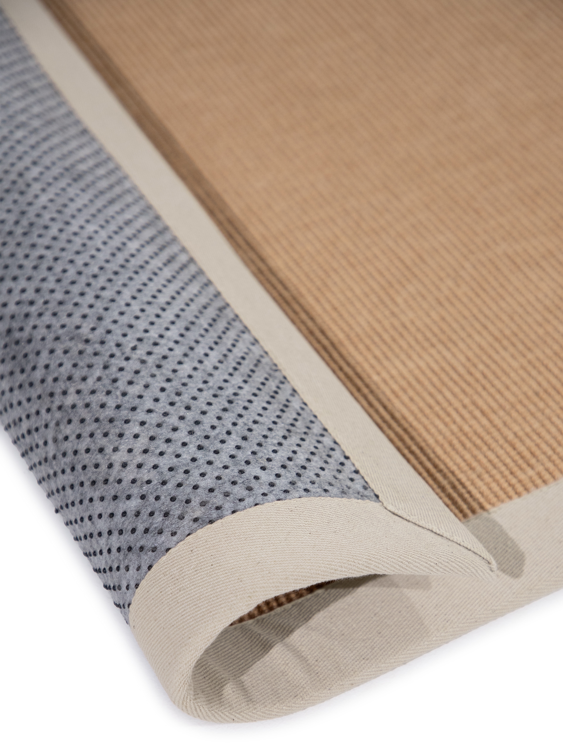 carpetfine Sisalteppich »Sisal«, rechteckig, 5 mm Höhe, mit farbiger Bordüre, Anti Rutsch Rückseite