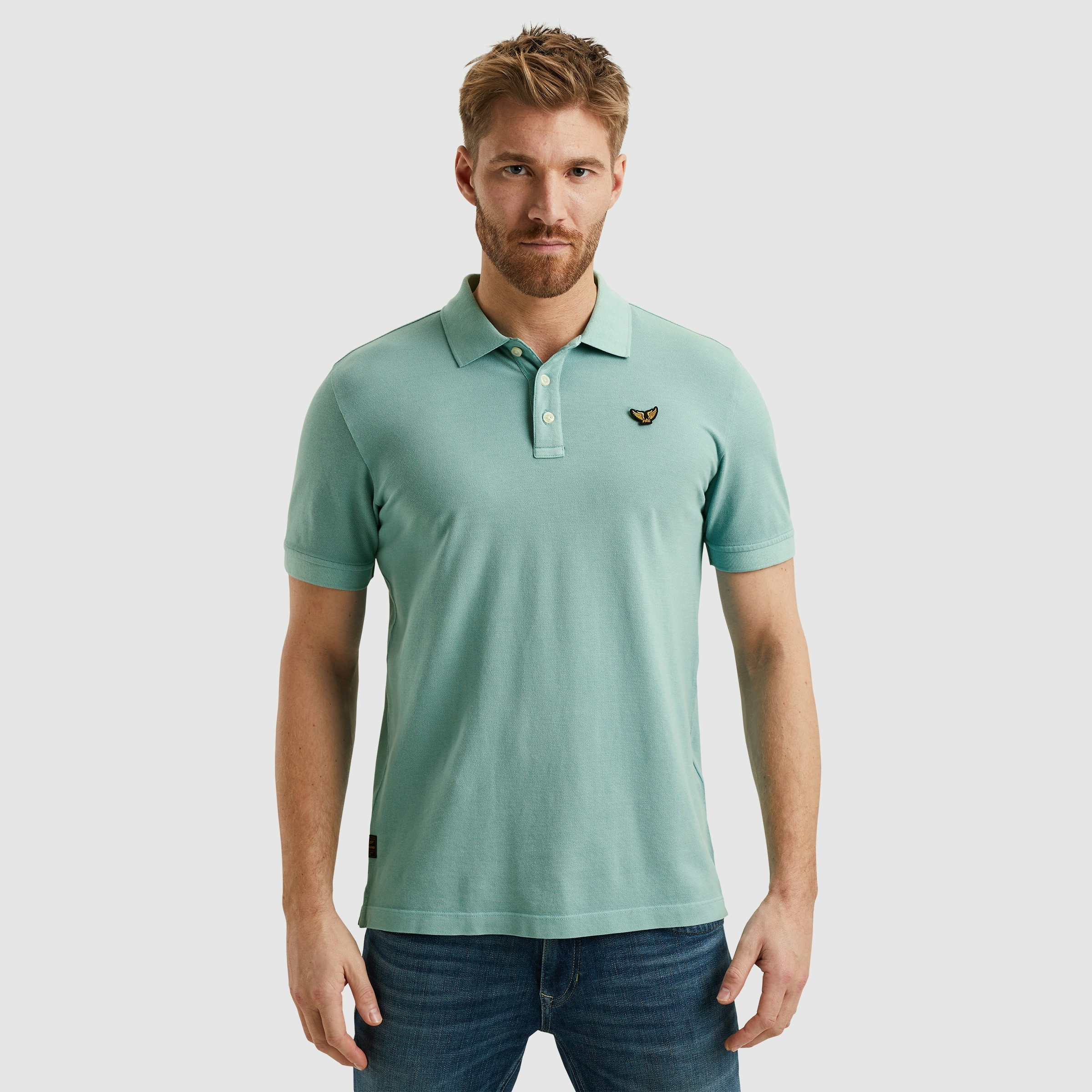 PME LEGEND Poloshirt »Short sleeve polo garment dyed pique«, mit Logo Stickerei
