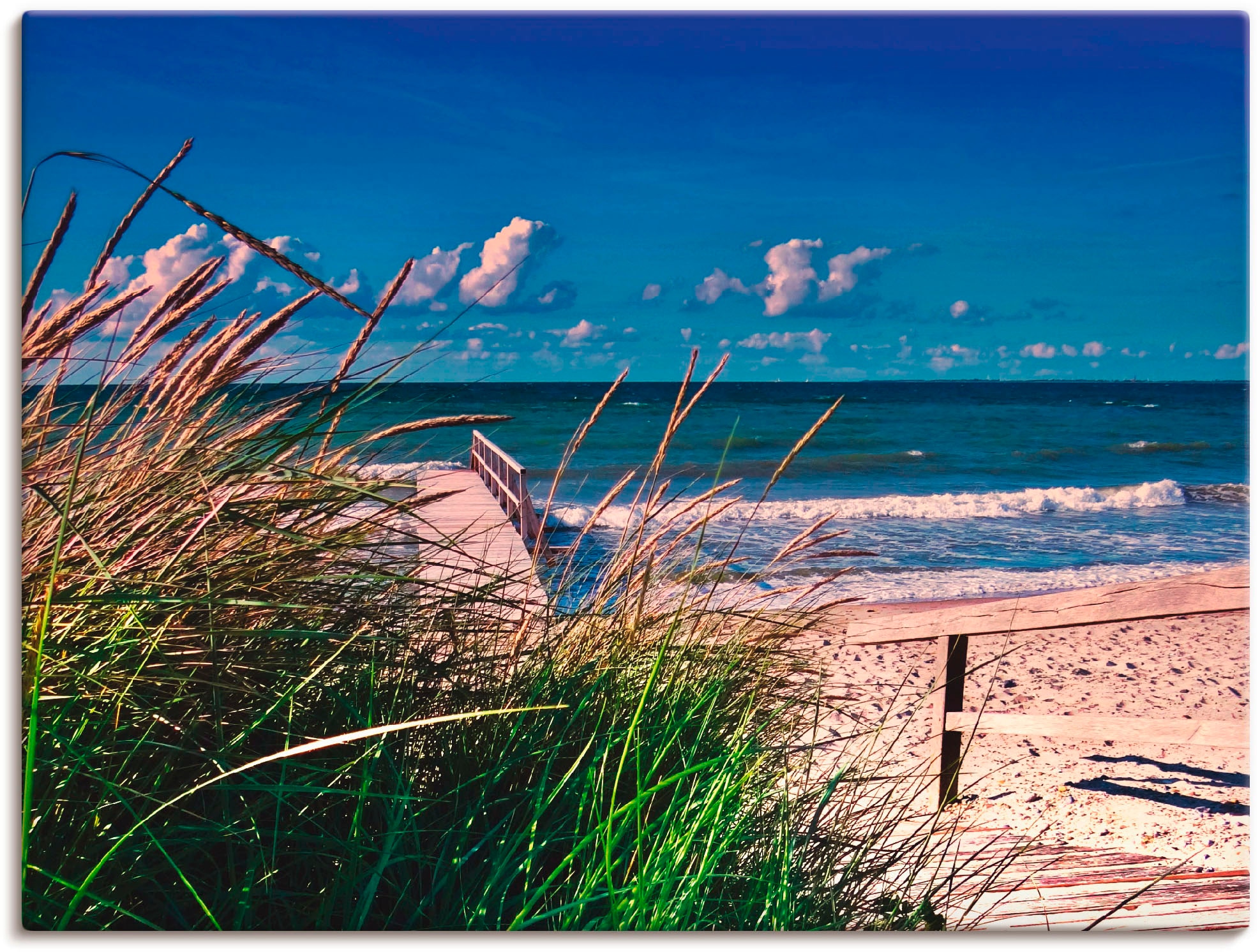 Größen »Ostsee Impression oder als Poster bestellen St.), in Wandbild versch. Artland Leinwandbild, Strand, Wandaufkleber BAUR Heiligenhafen«, | Alubild, (1