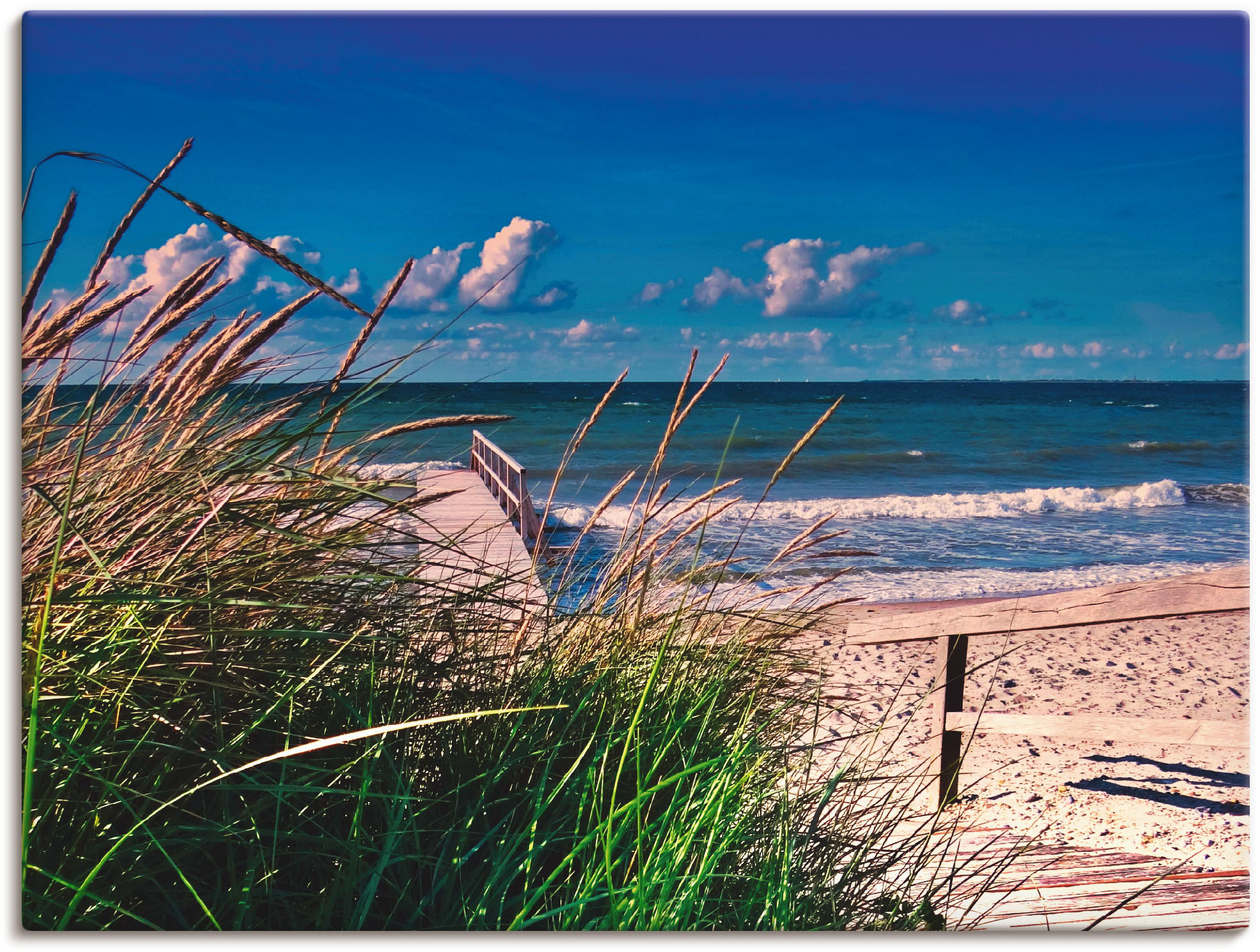 Artland Leinwandbild "Ostsee Impression Heiligenhafen" Strand 1 Stk. tlg. auf Holzrahmen gespannt