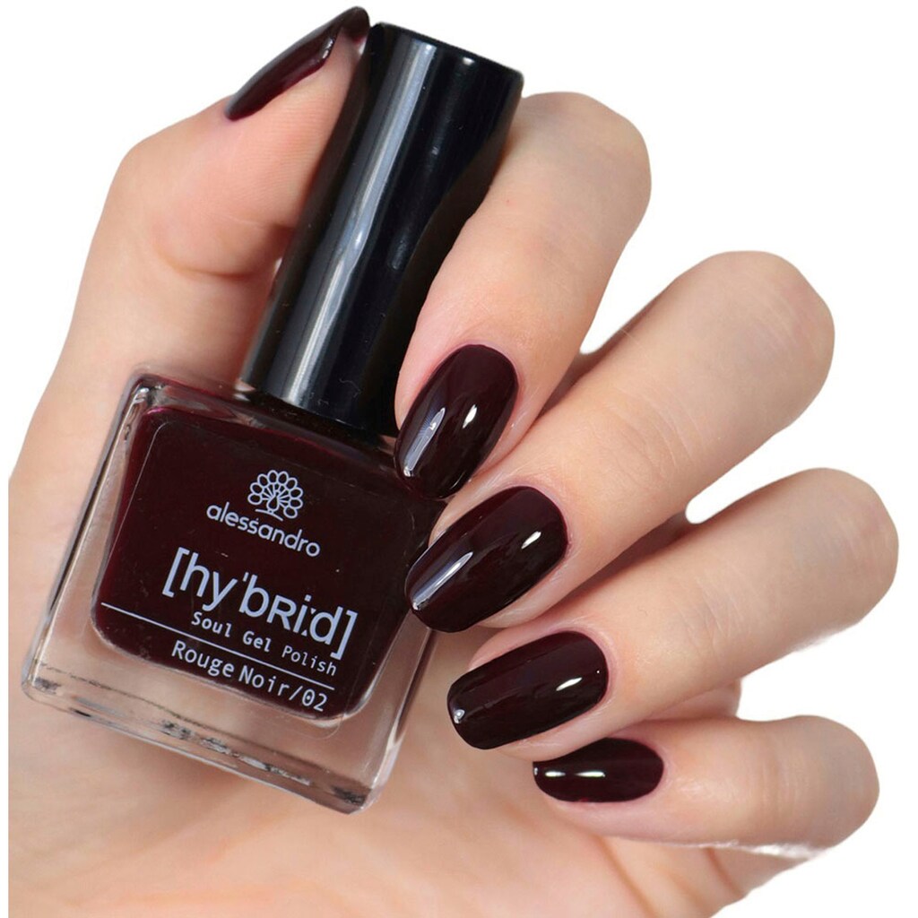 alessandro international Nagellack »ALE HYBRID TRY ME SET ROUGE NOIR«, (Set, 3 tlg., 1 x Base Coat 8ml
1 x Rouge Noir 8ml
1 x Top Coat 8ml)