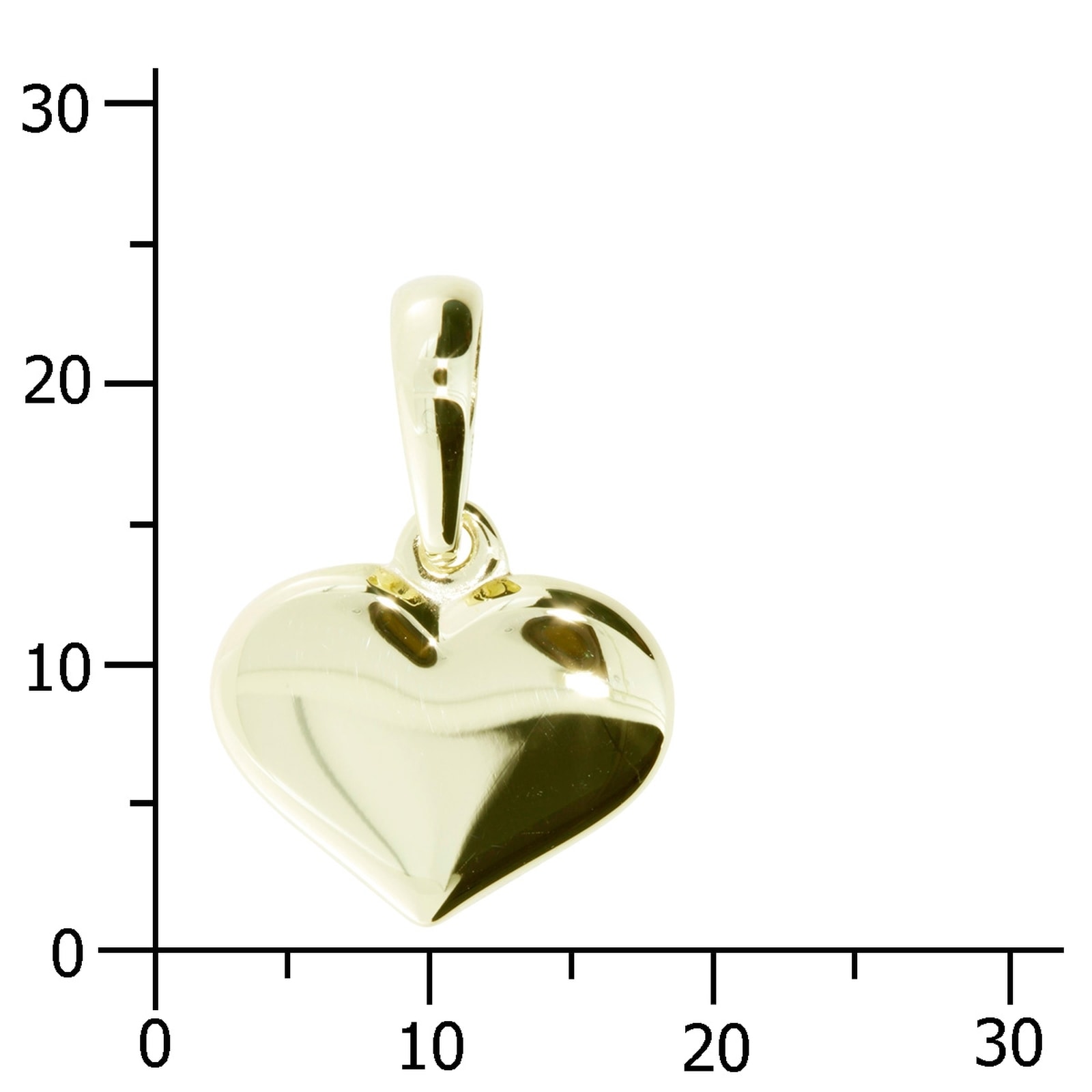 OSTSEE-SCHMUCK Kettenanhänger »- Herz - Gold 333/000 -,«