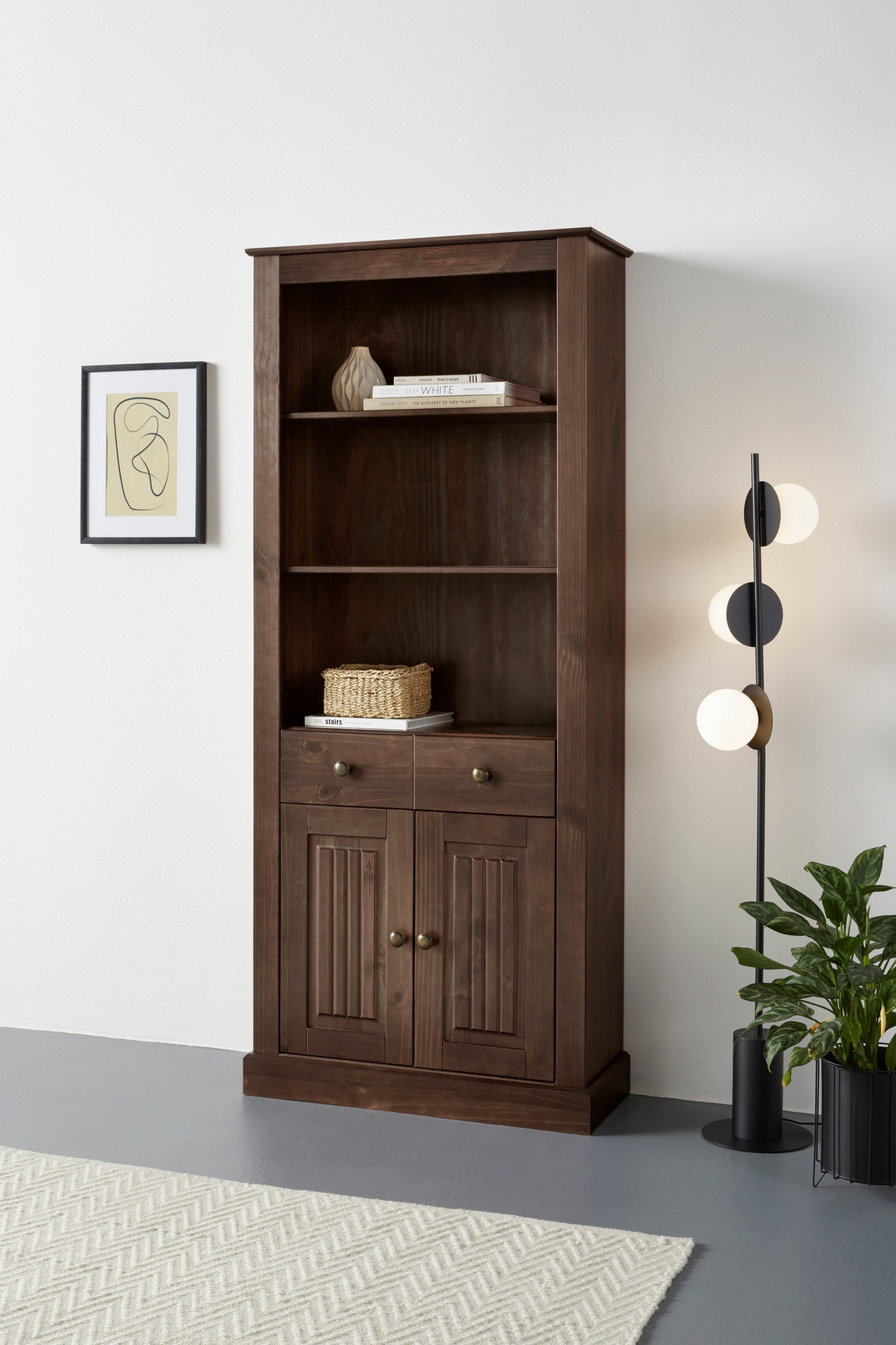 OTTO home Bücherregal "Liotta" mit 3 verstellbare Einlegeböden, 1 Schubkast günstig online kaufen