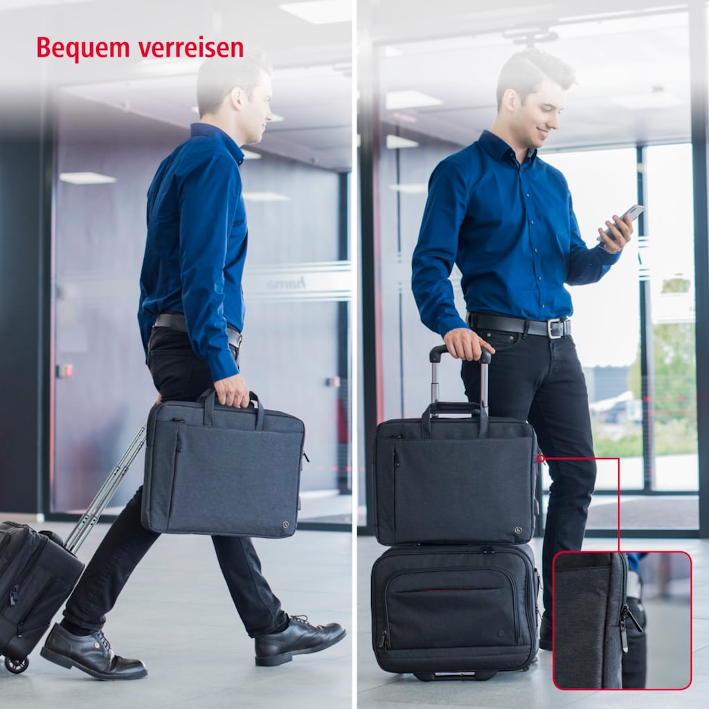 Hama Laptoptasche »Notebook Tasche bis 44cm (17,3"), Farbe Schwarz, modisches Design«