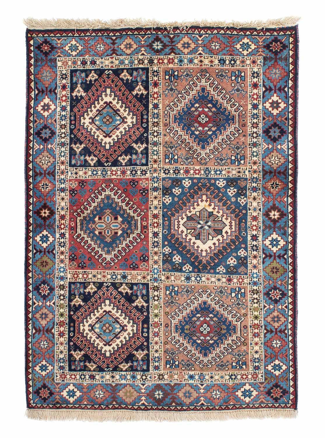 morgenland Wollteppich »Yalameh Medaillon Rosso 143 x 102 cm«, rechteckig, Handgeknüpft