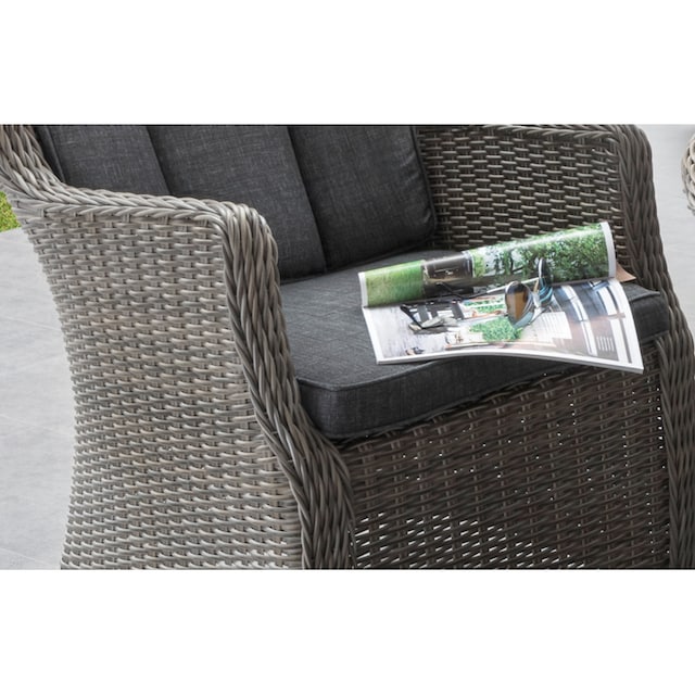 Destiny Garten-Essgruppe »PALMA LUNA«, (Set, 16 tlg.), Polyrattan, Eckgruppe  mit 2 Sessel, Tisch 90x90x67 cm, inkl. Auflagen | BAUR