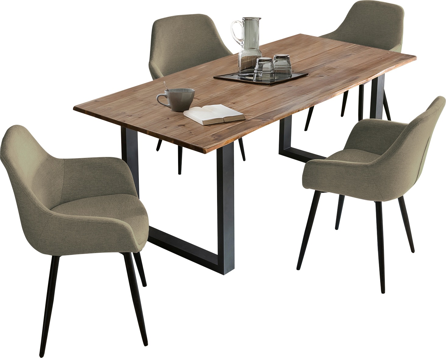 SalesFever Essgruppe, (Set, 5 tlg.), Tischplatte behandelt mit OSMO Hartwachs-Öl in seidenmattem Finish