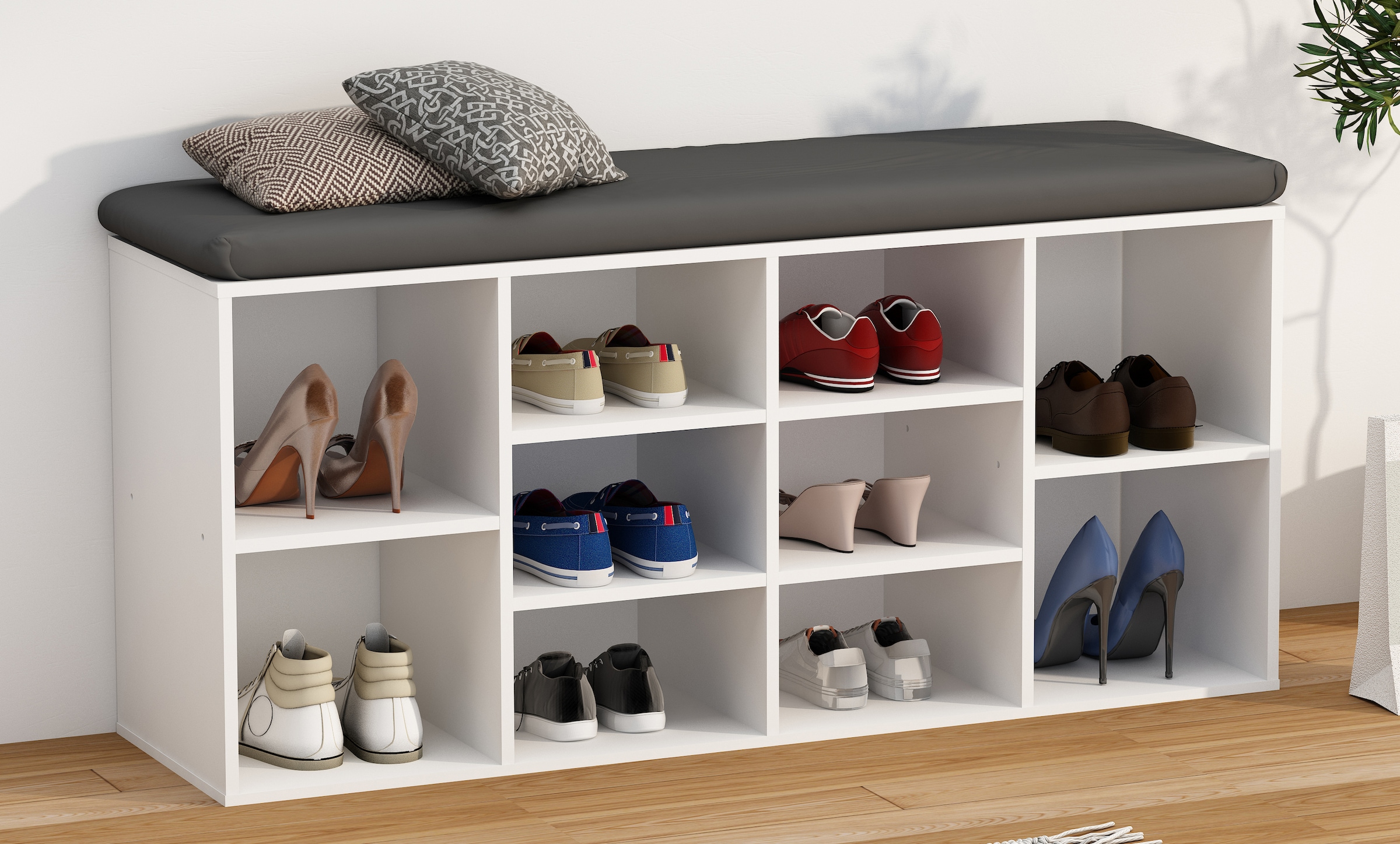 VCM Schuhregal »Holz Regal Schuhschrank Schuhregal Hinsol S«