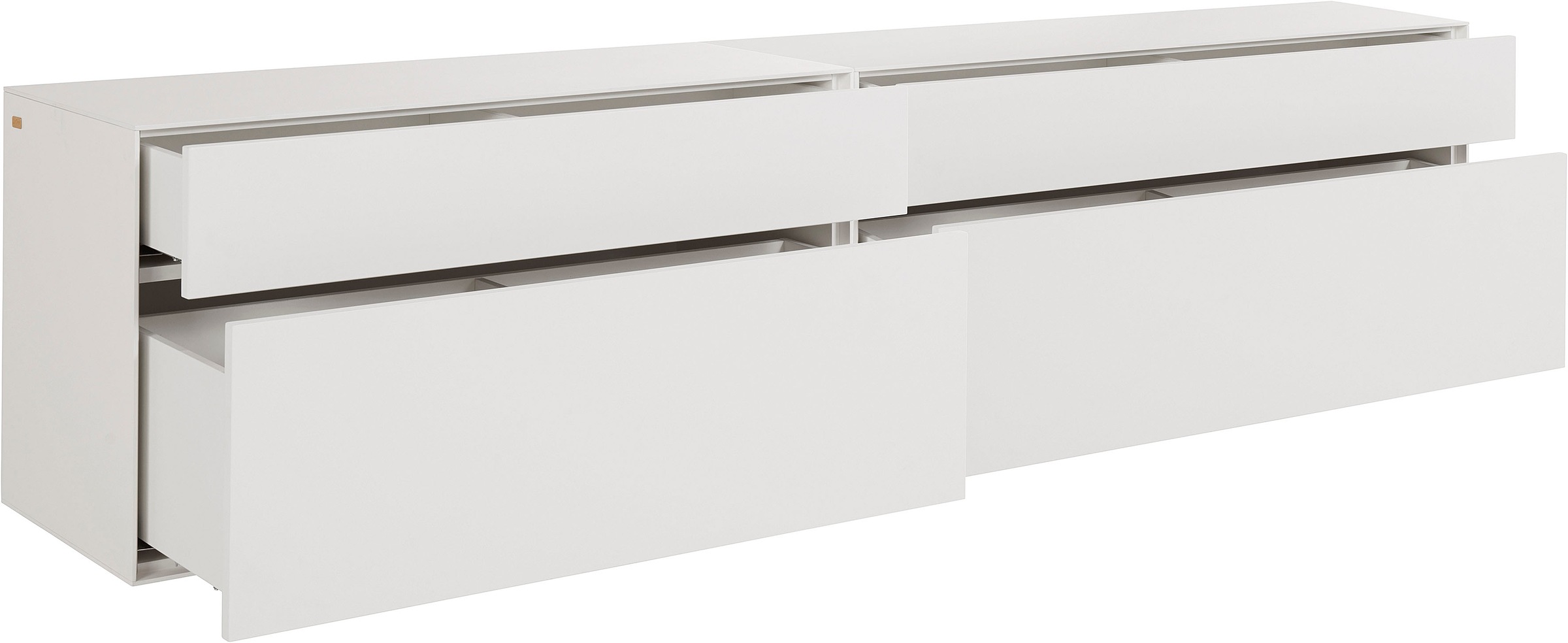 LeGer Home by Lena Gercke Lowboard »Essentials«, (2 St.), Breite: 224cm, MDF lackiert, Push-to-open-Funktion