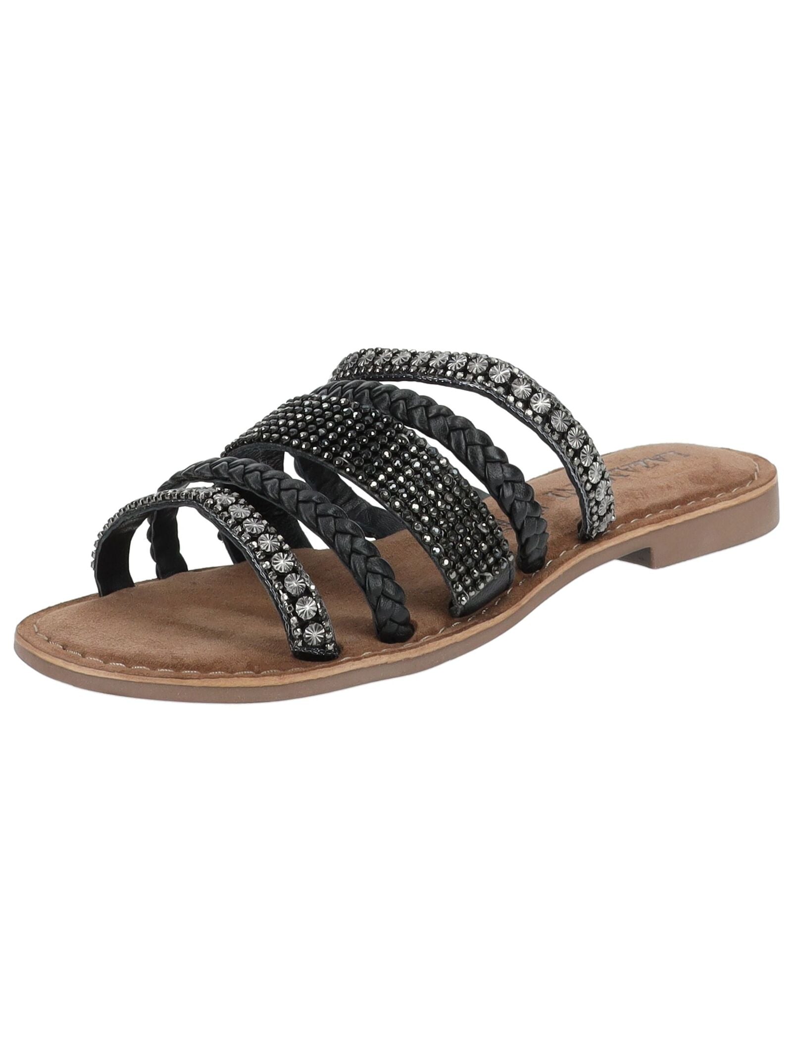 Lazamani Pantolette "Lazamani Pantoletten Leder/Textil" günstig online kaufen