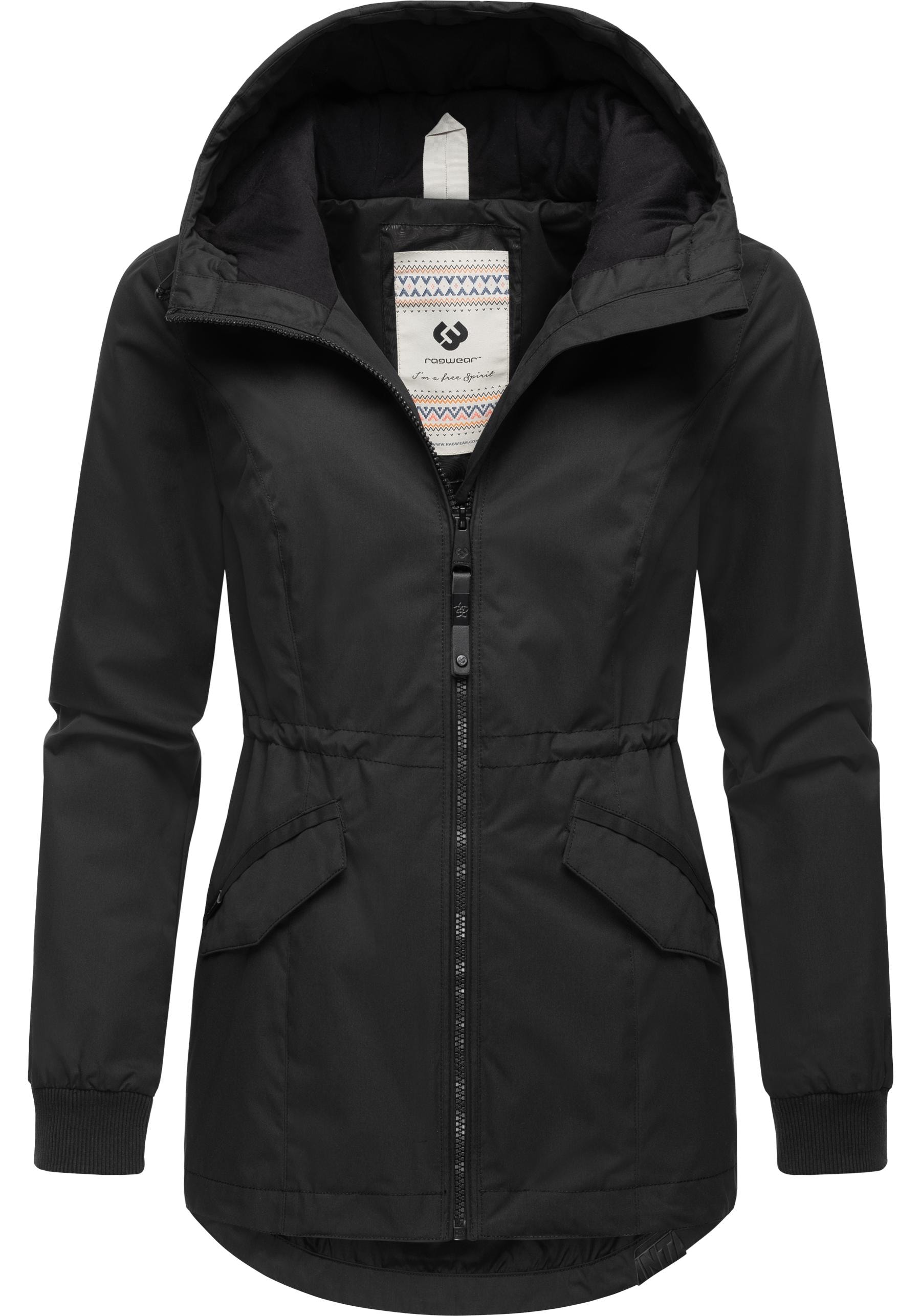Ragwear Outdoorjacke »Dowey A«, mit Kapuze, Wasser- und winddichte Damen Jacke mit Taillenzugband