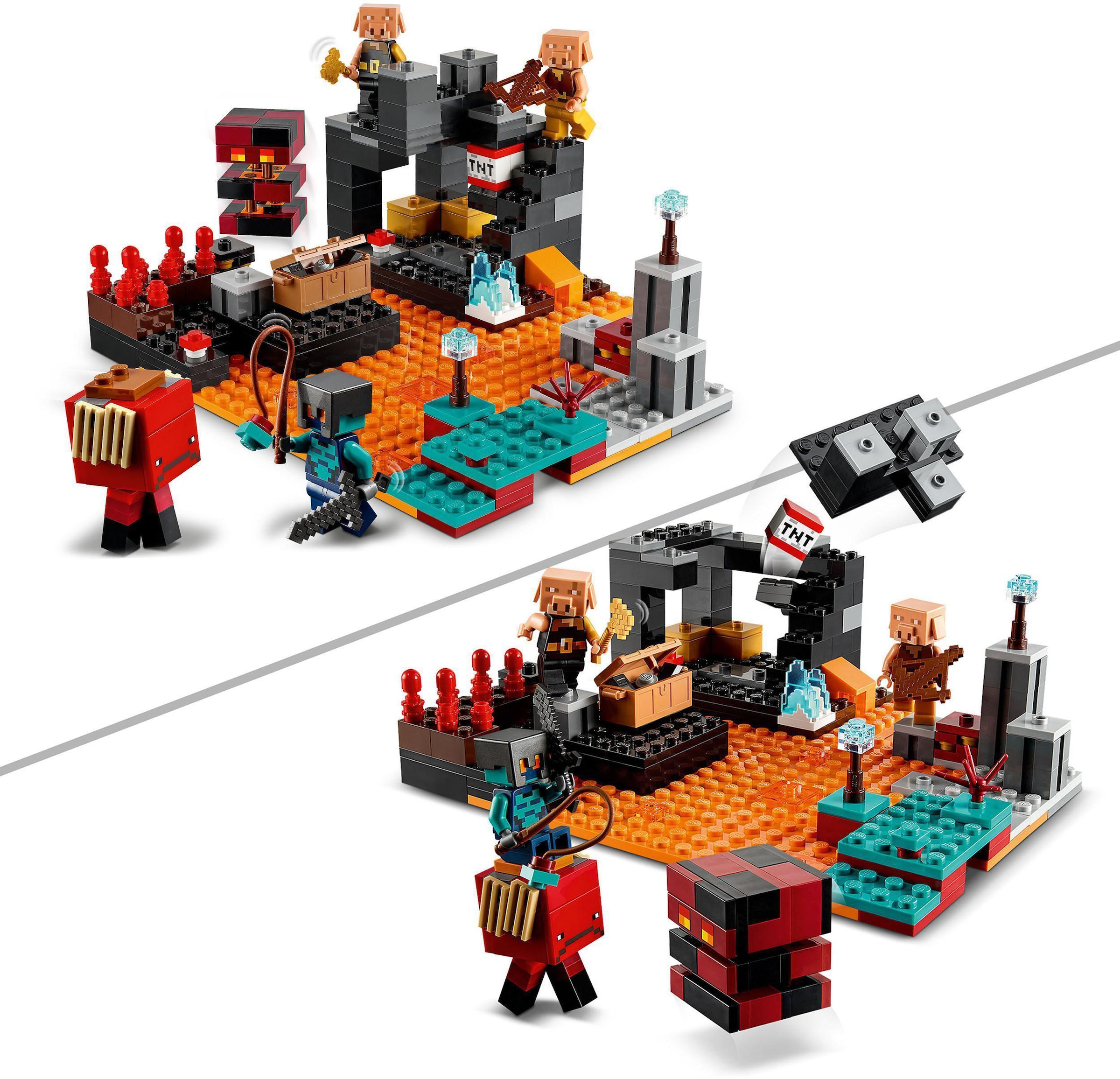 LEGO® Konstruktionsspielsteine »Die Netherbastion (21185), LEGO® Minecraft«, (300 St.), Made in Europe
