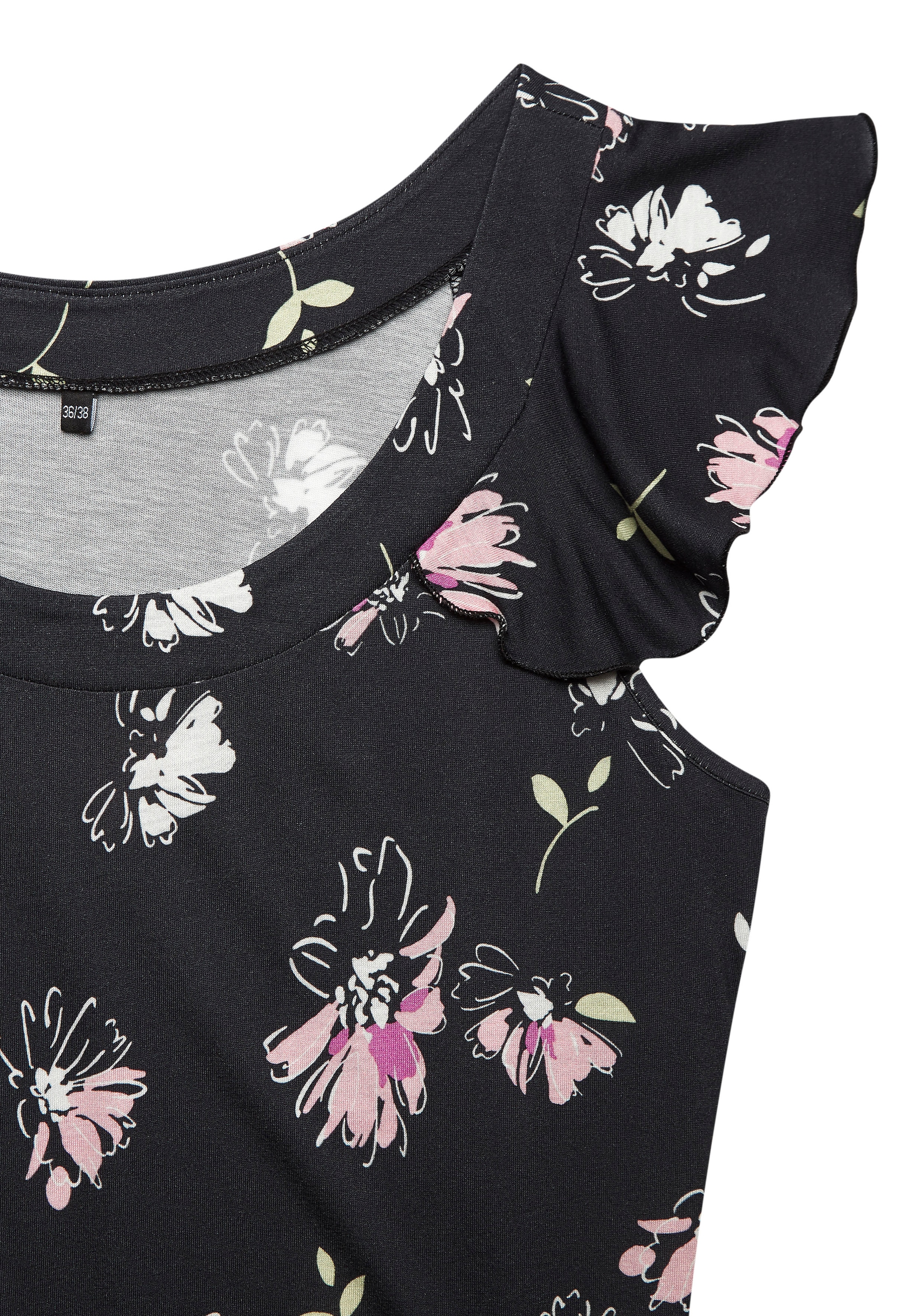 Vivance Rundhalsshirt, mit verspielten Volants aus weichem Jersey, sommerlich