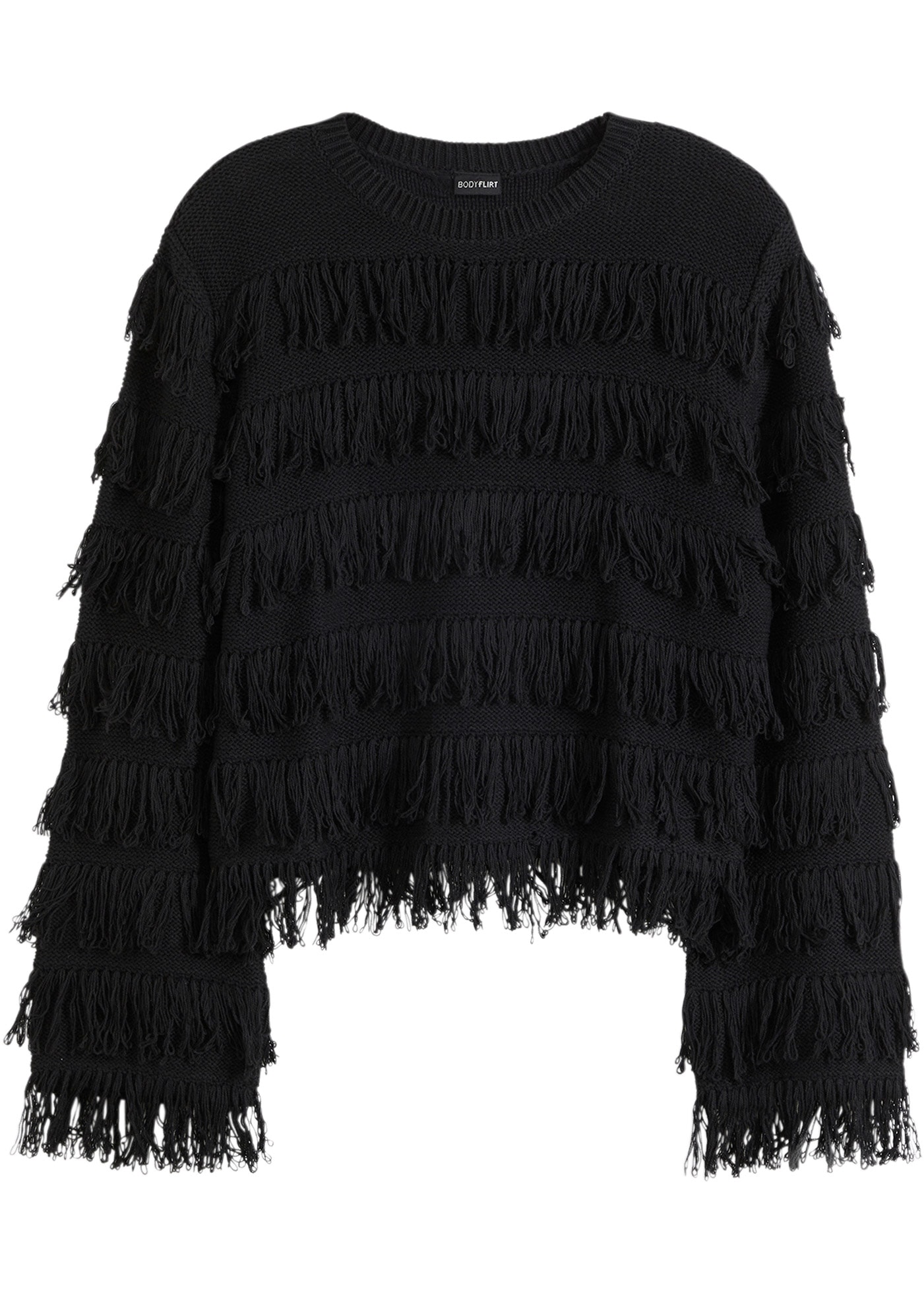 bonprix Strickpullover aus Baumwolle und Polyacryl, lässige Passform