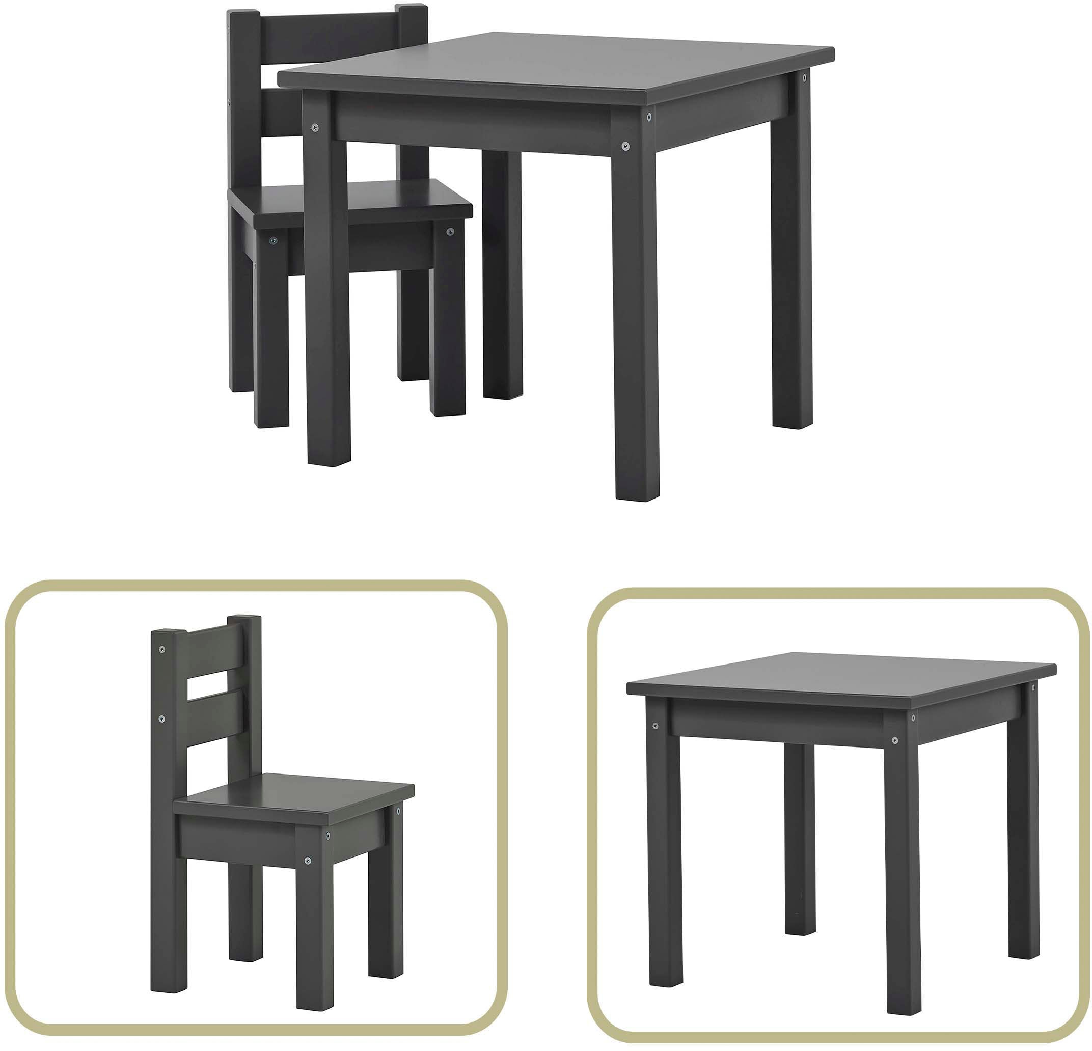 Hoppekids Kindersitzgruppe "MADS Kindersitzgruppe" Set, 1 Tisch, 1 Stuhl, 2 günstig online kaufen