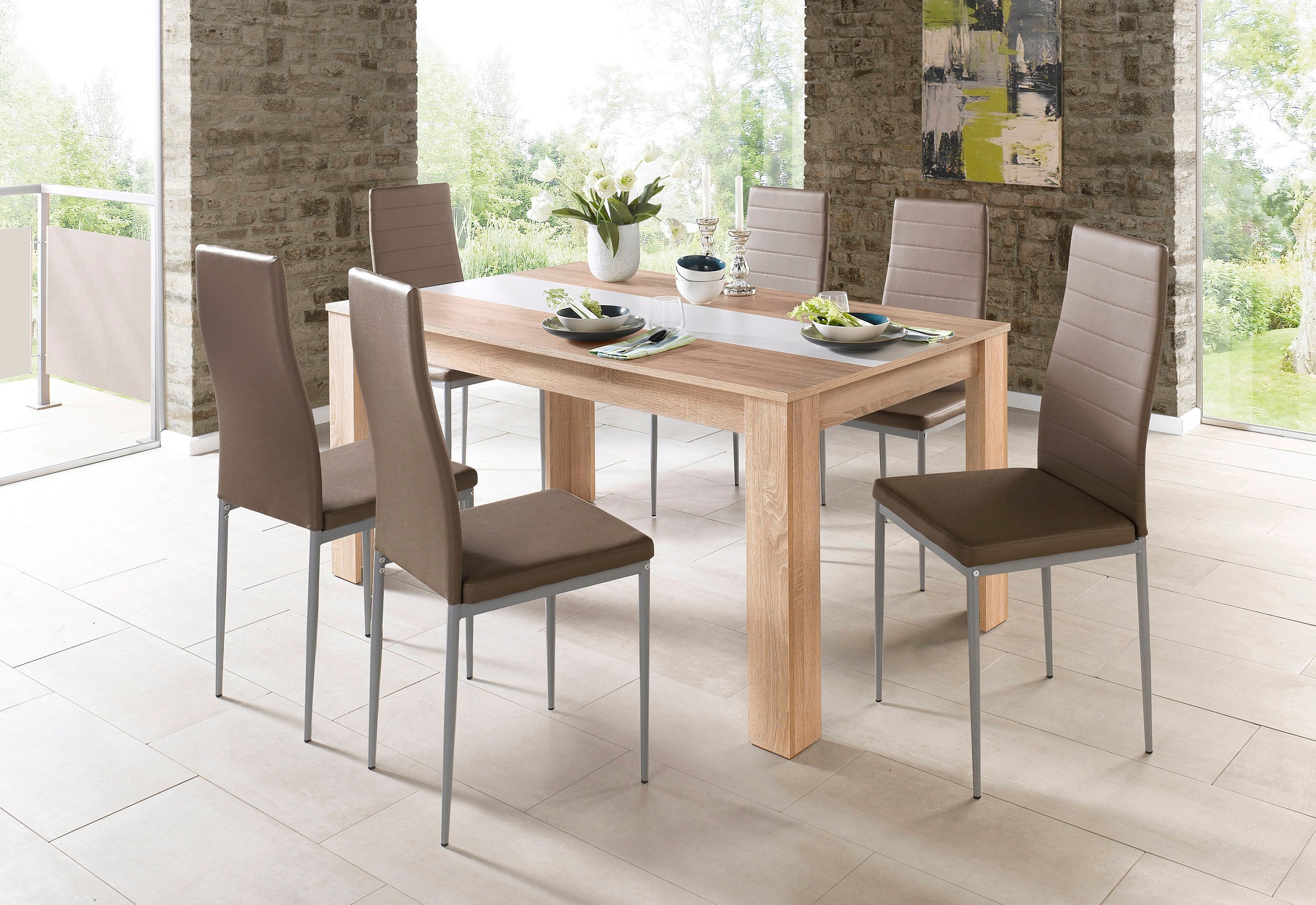 Home affaire Esszimmerstuhl "Pluto" (Set) 2 Stk.Bezug in Kunstleder günstig online kaufen