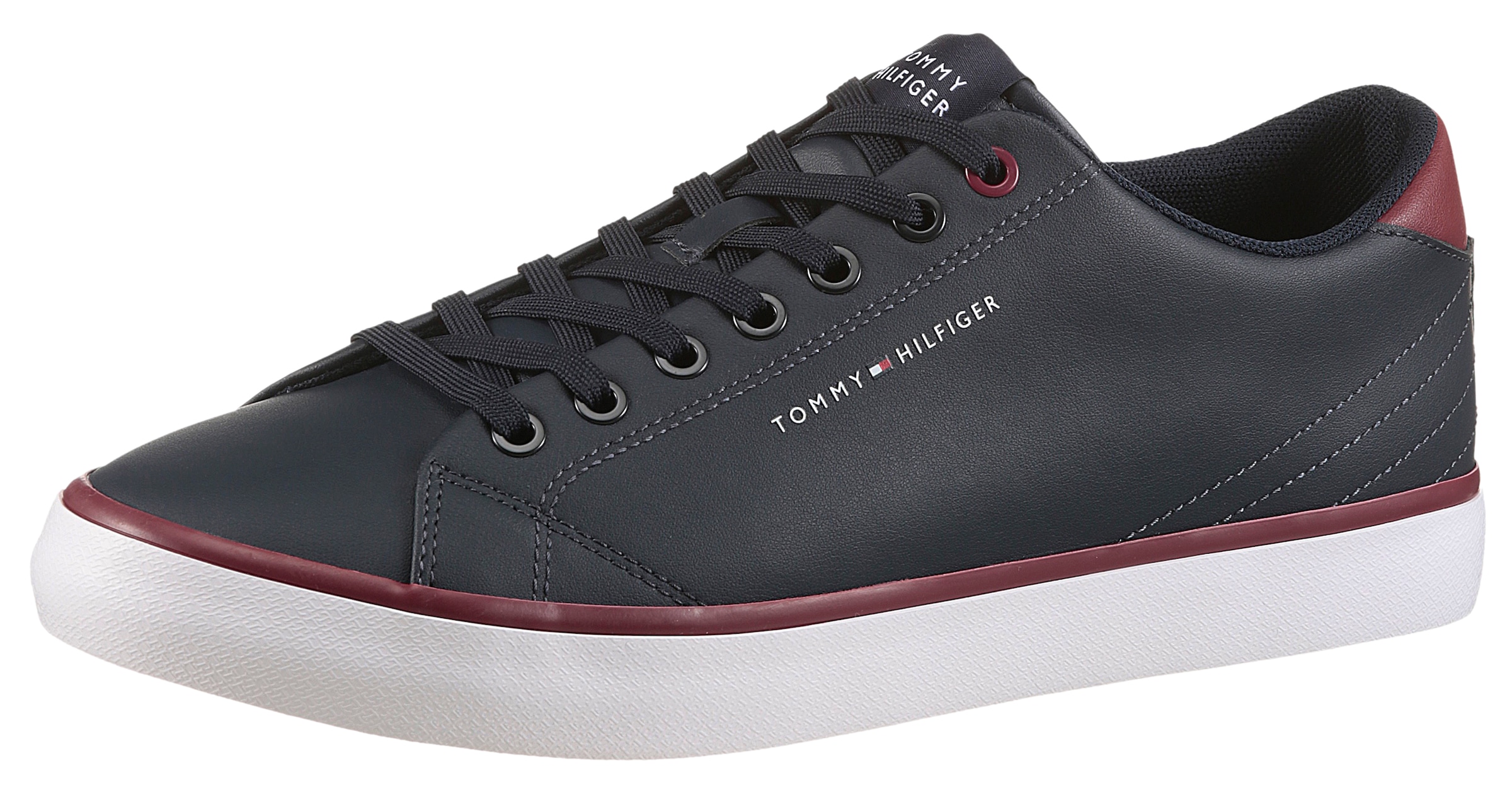 Tommy Hilfiger Sneaker "TH HI VULC CORE LOW LEATHER", Freizeitschuh, Halbsc günstig online kaufen
