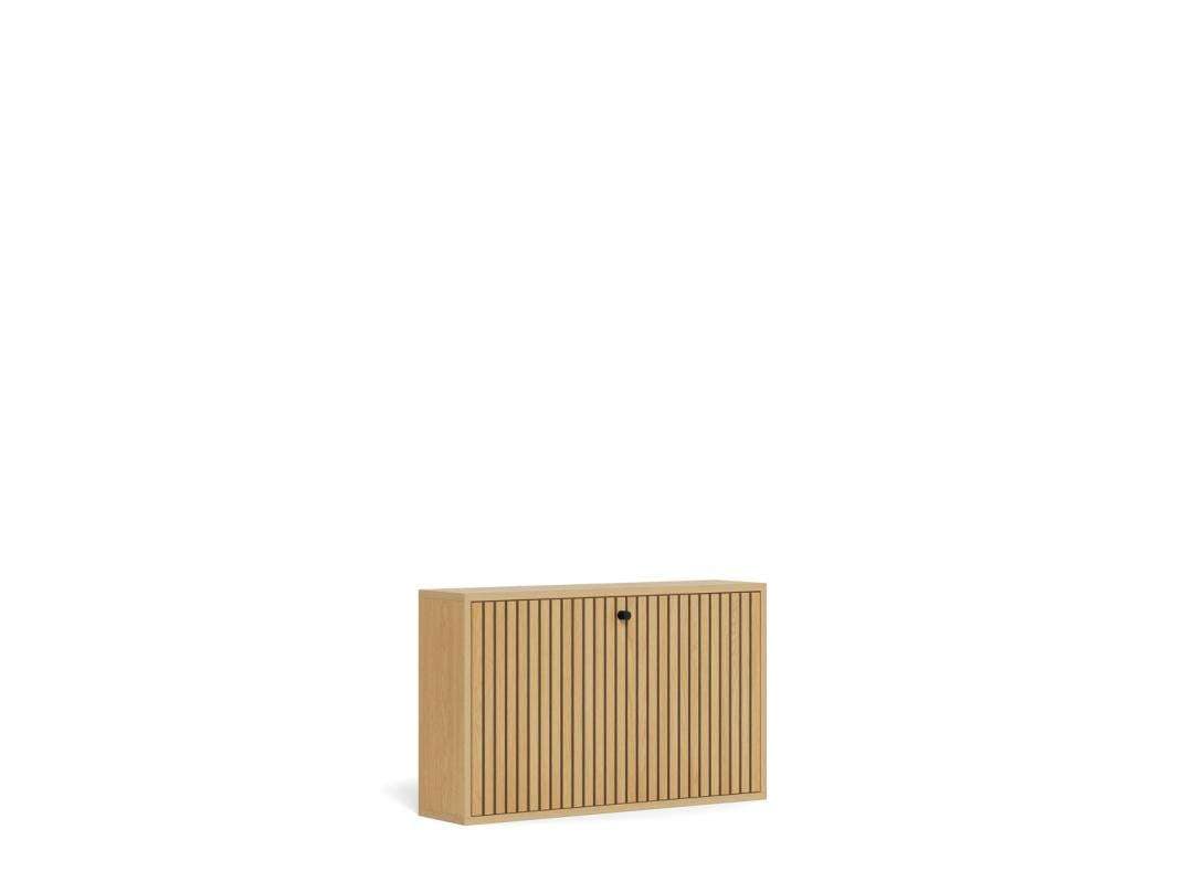 ACTONA GROUP Schuhschrank »Albany – platzsparend & modern mit Lamellenfront« Elegante Eiche Lamellenfront, Bodenfreiheit durch Wandmontage