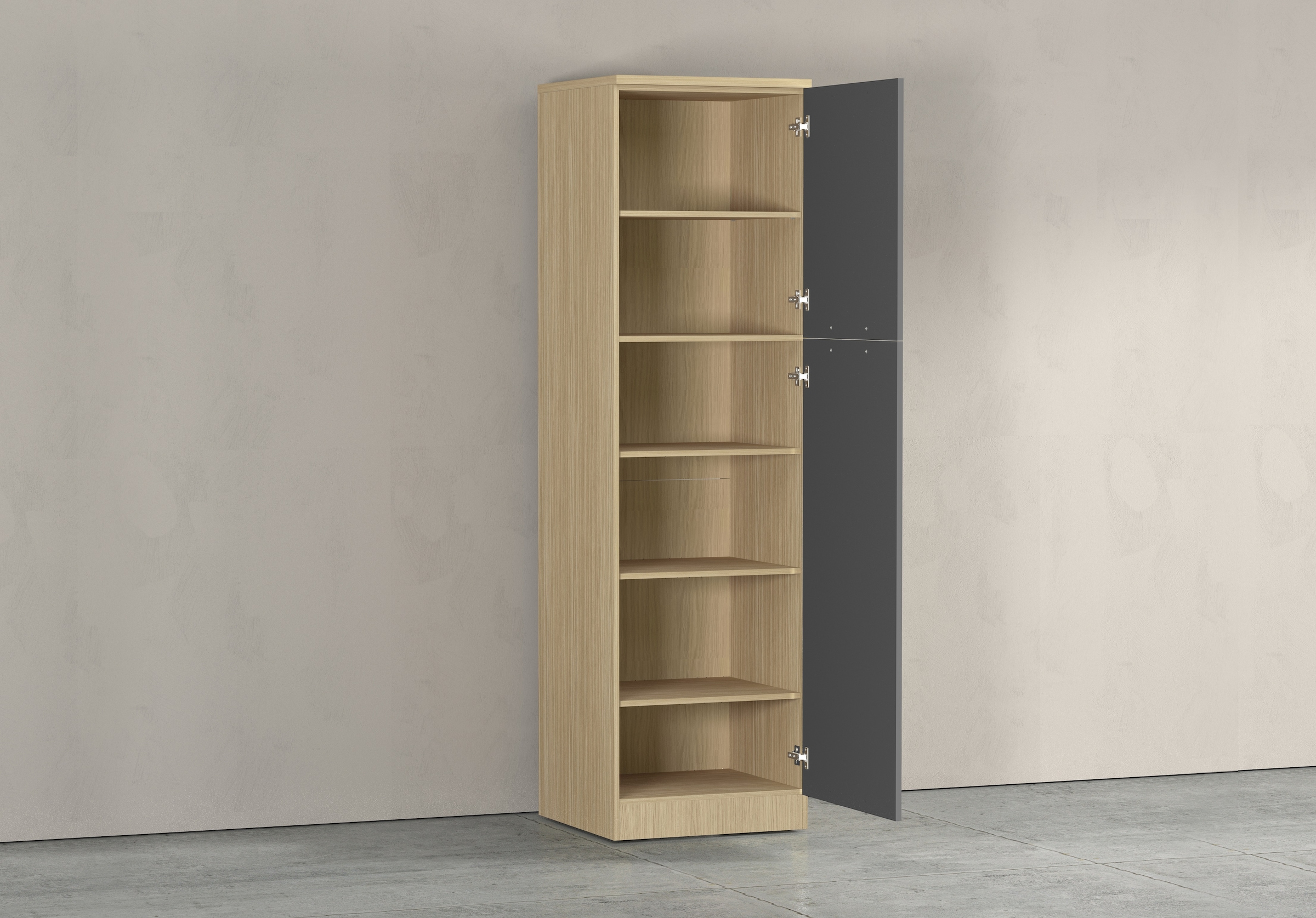 KOCHSTATION Vorratsschrank »Luna, Hochschrank, Küchenvorratsschrank, Speiseschrank, Made in Italy« B/T/H: 60×60×214,5 cm, mit 6 großzügigen Fächern