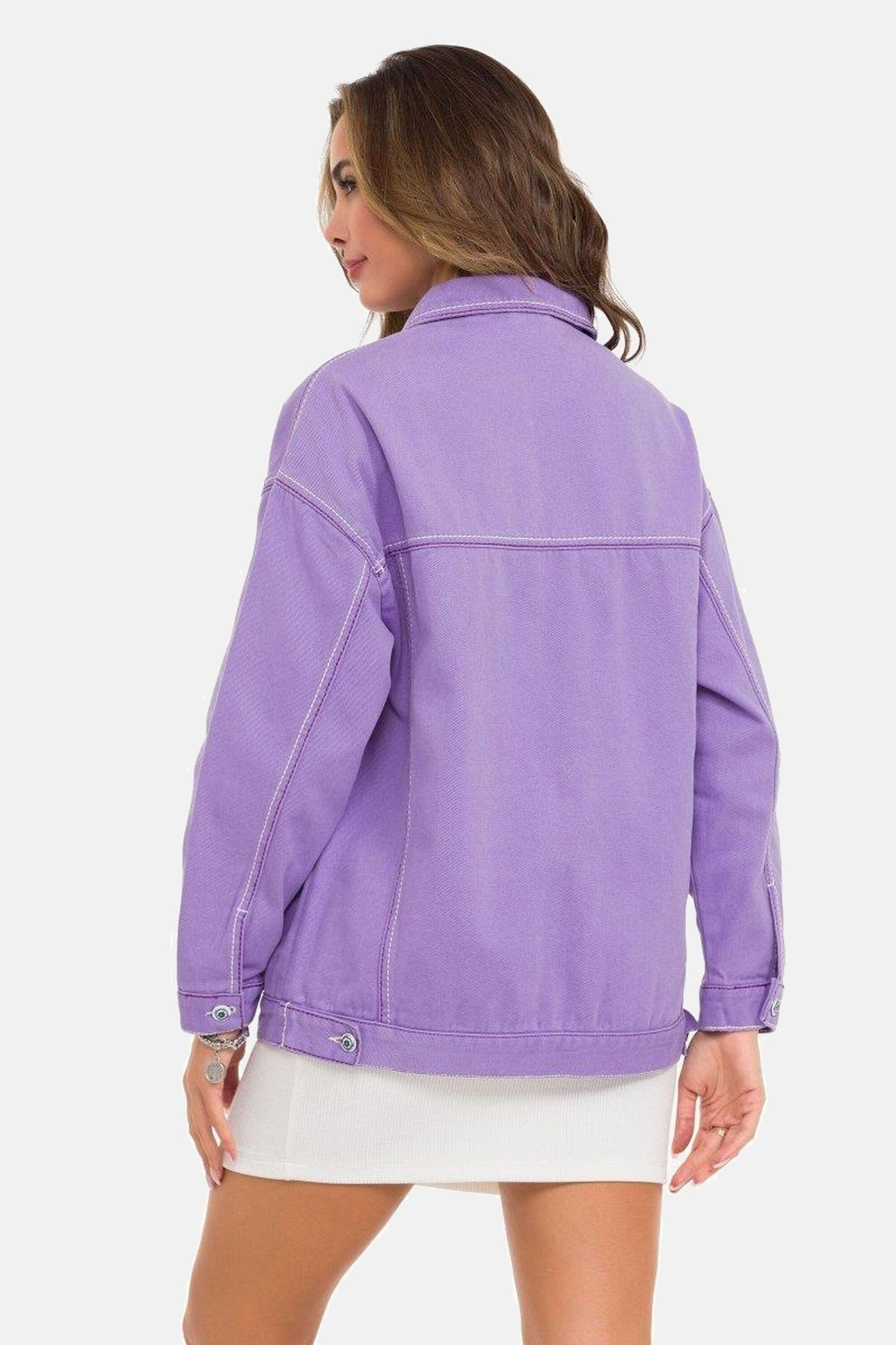 Cipo & Baxx Jeansjacke »Jeansjacke«, ohne Kapuze, mit stylischen auffälligen Elementen, WJ211