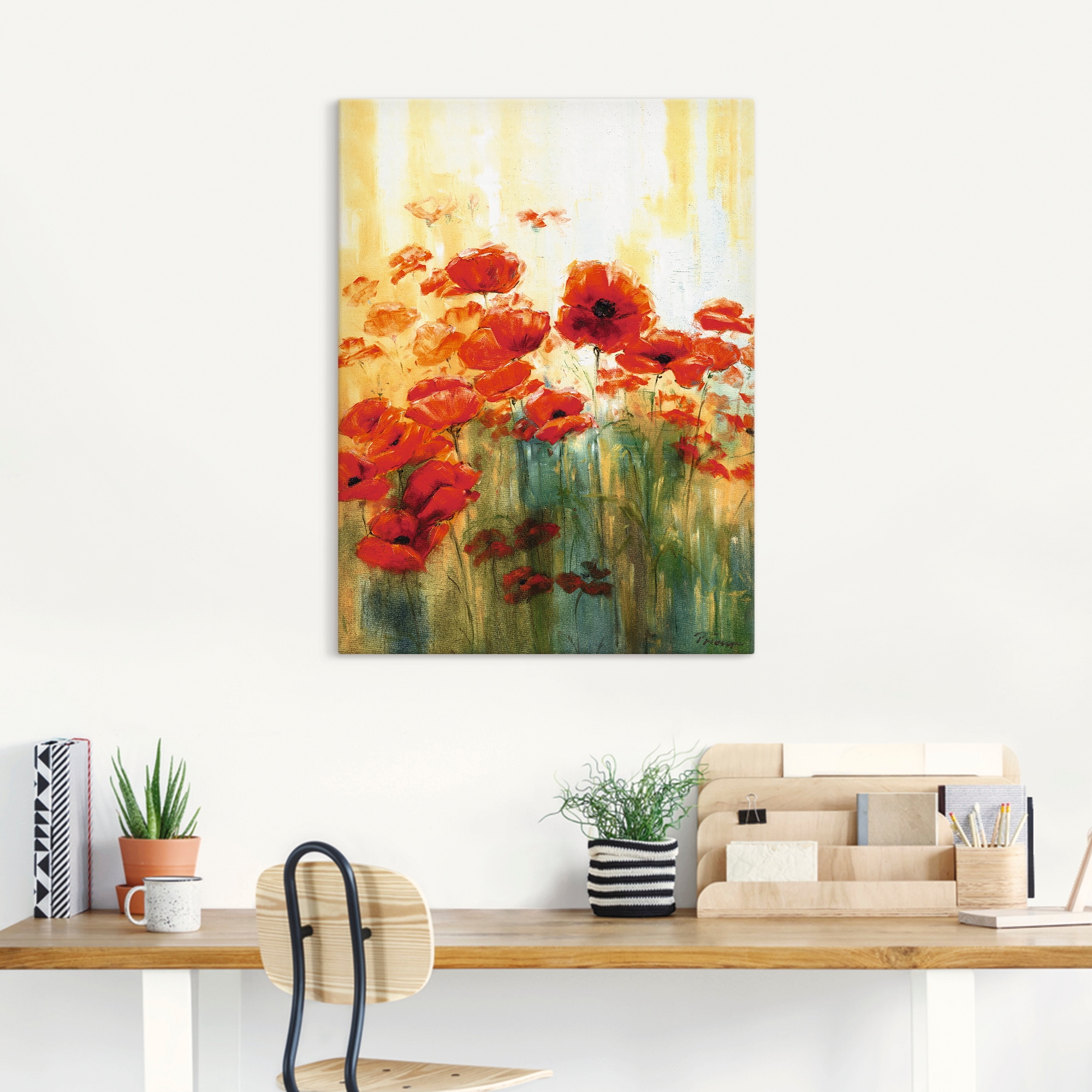Artland Wandbild »Mohnwiese«, Blumen, (1 St.), als Alubild, Outdoorbild, Leinwandbild, Poster in verschied. Größen