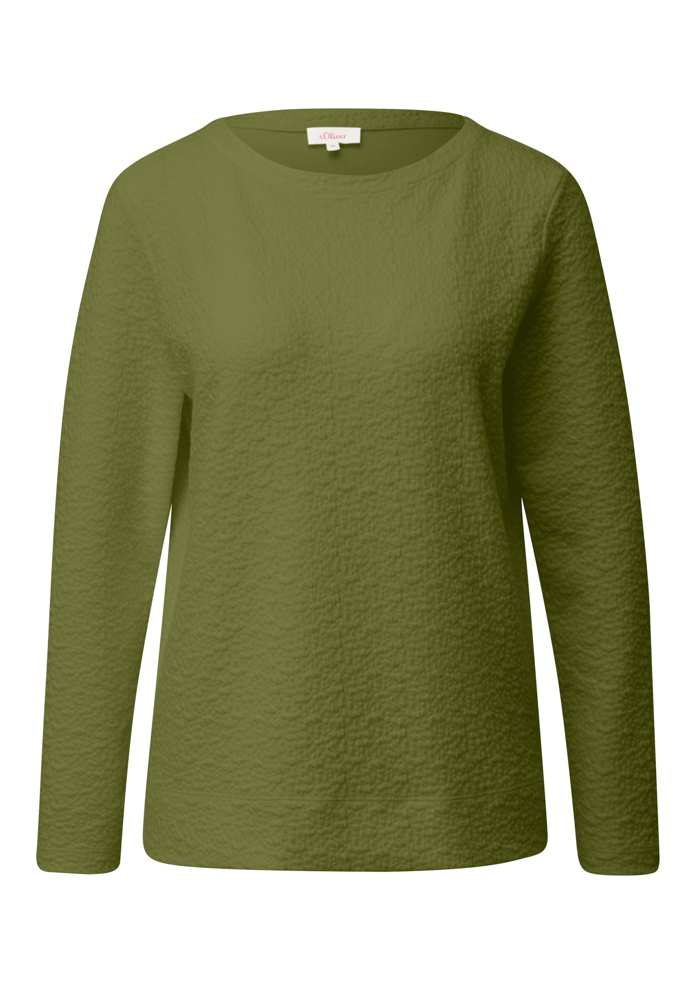 Longsweatshirt, mit Crinkle Optik