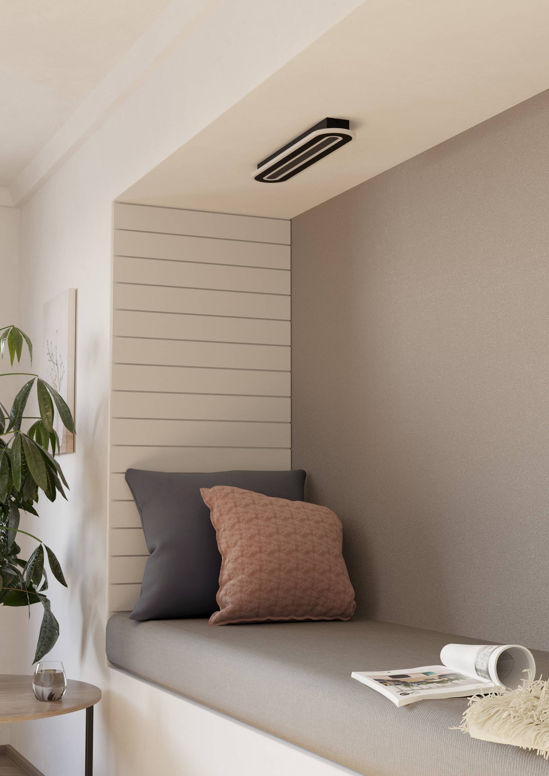 EGLO Deckenleuchte »Macchioni Deckenlampe, Küchenlampe aus Metall und Kusntoff, Lampe« LED-Modul 1 Stk. Kaltweiß | Neutralweiß | Warmweiß