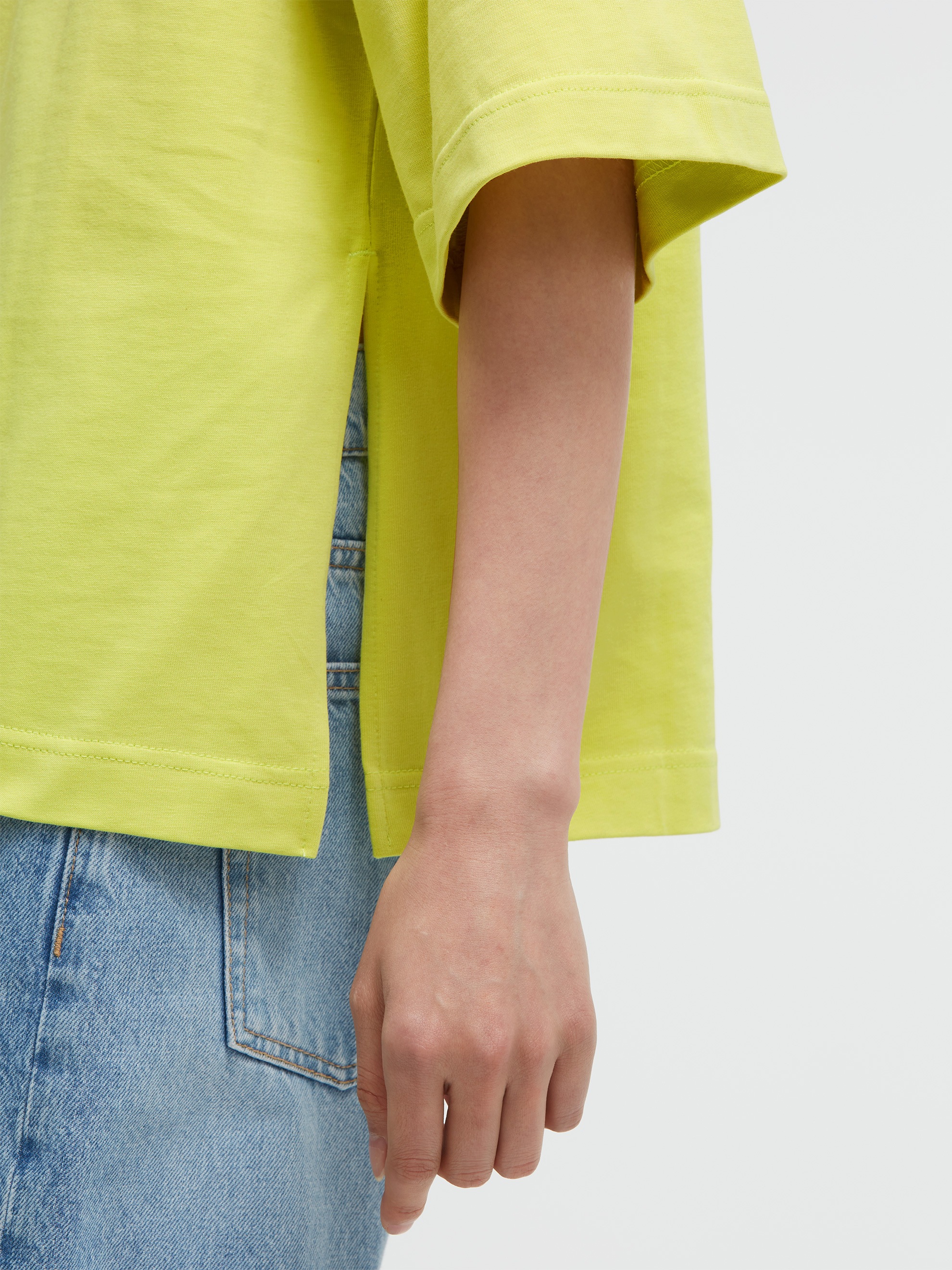 SENSES.THE LABEL Rundhalsshirt mit Seitenschlitze