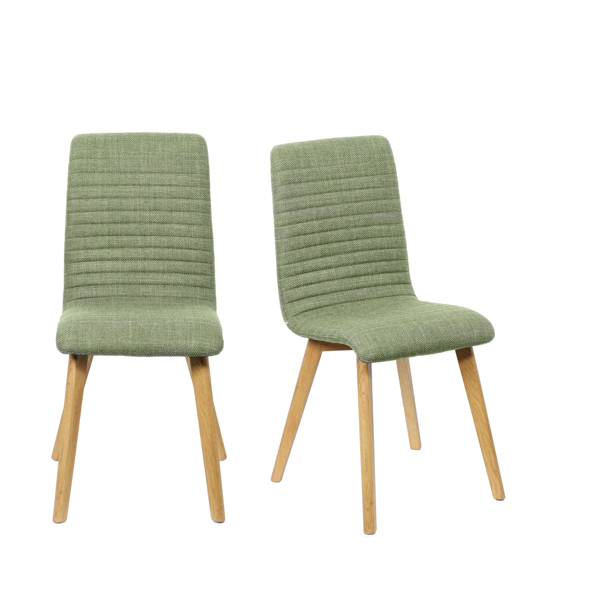OTTO home 4-Fußstuhl "Arosa Esszimmerstuhl, Polsterstuhl, Küchenstuhl, Speisestuhl, Essstuhl" (Set) 2 Stk.2er-Set, Beine aus Massivholz Eiche oder Buche, mit gestepptem Stoff