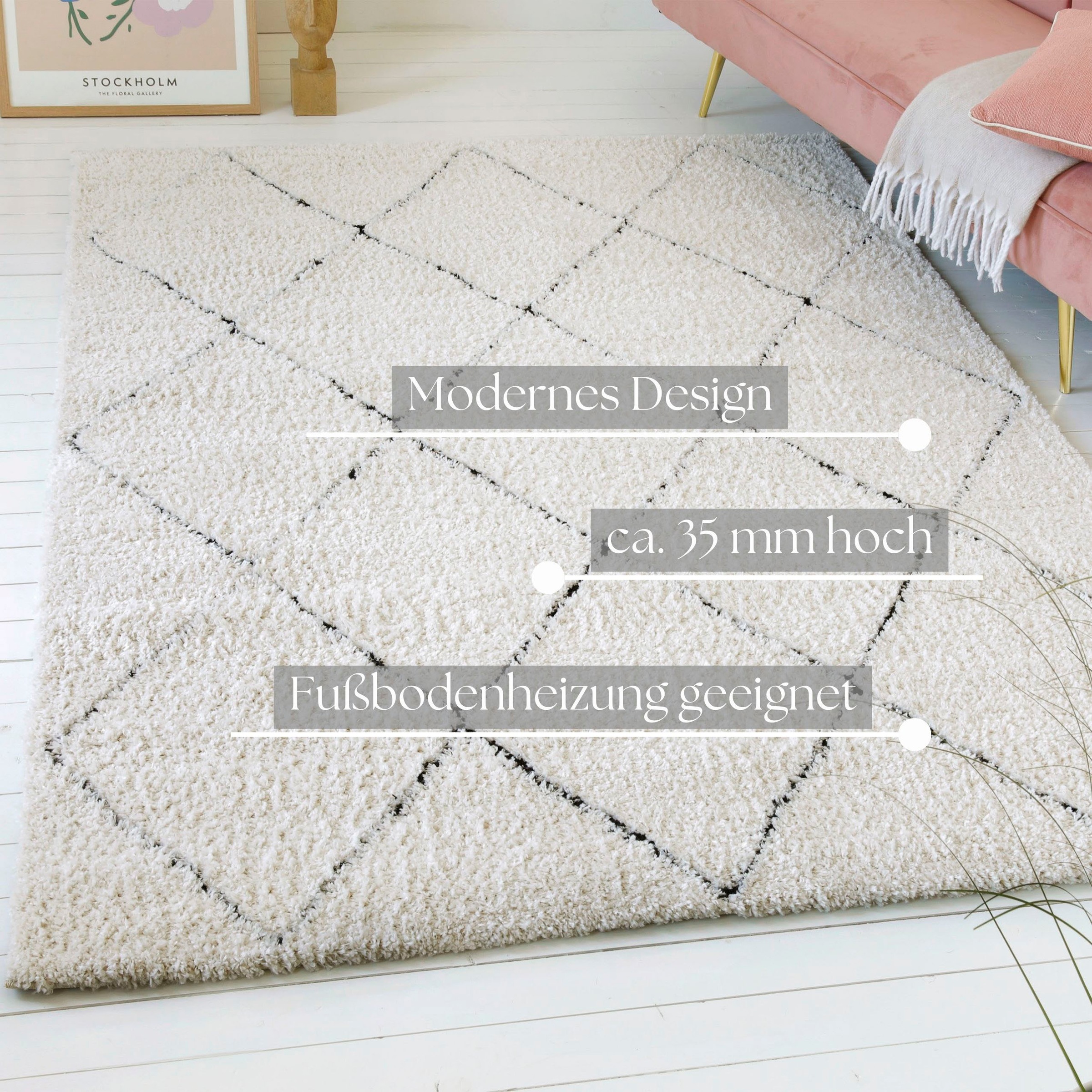OTTO home Aveline Rug Beige 80x230cm 3