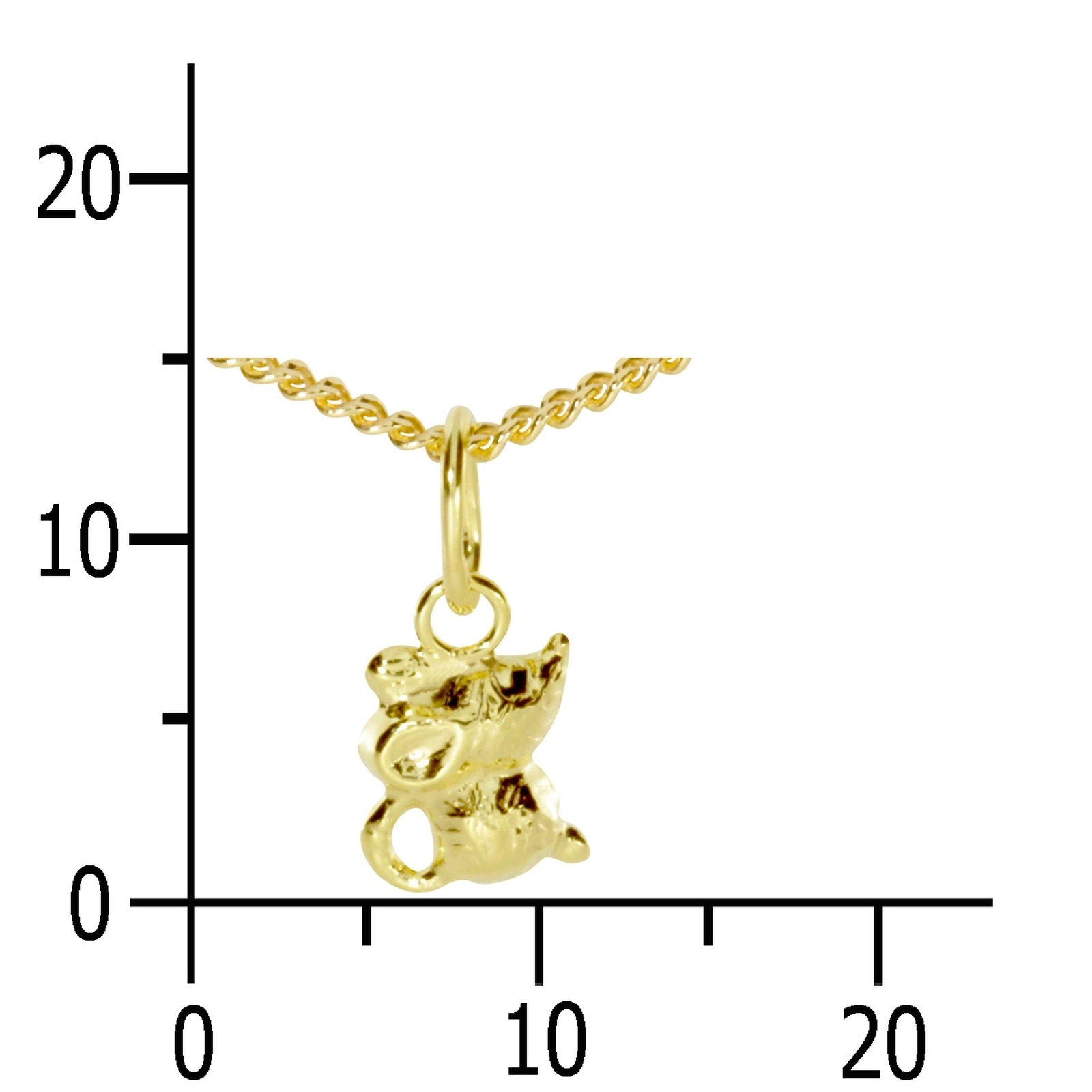 OSTSEE-SCHMUCK Kette und Anhänger Set »- Mäuschen - Gold 333/000 -,«