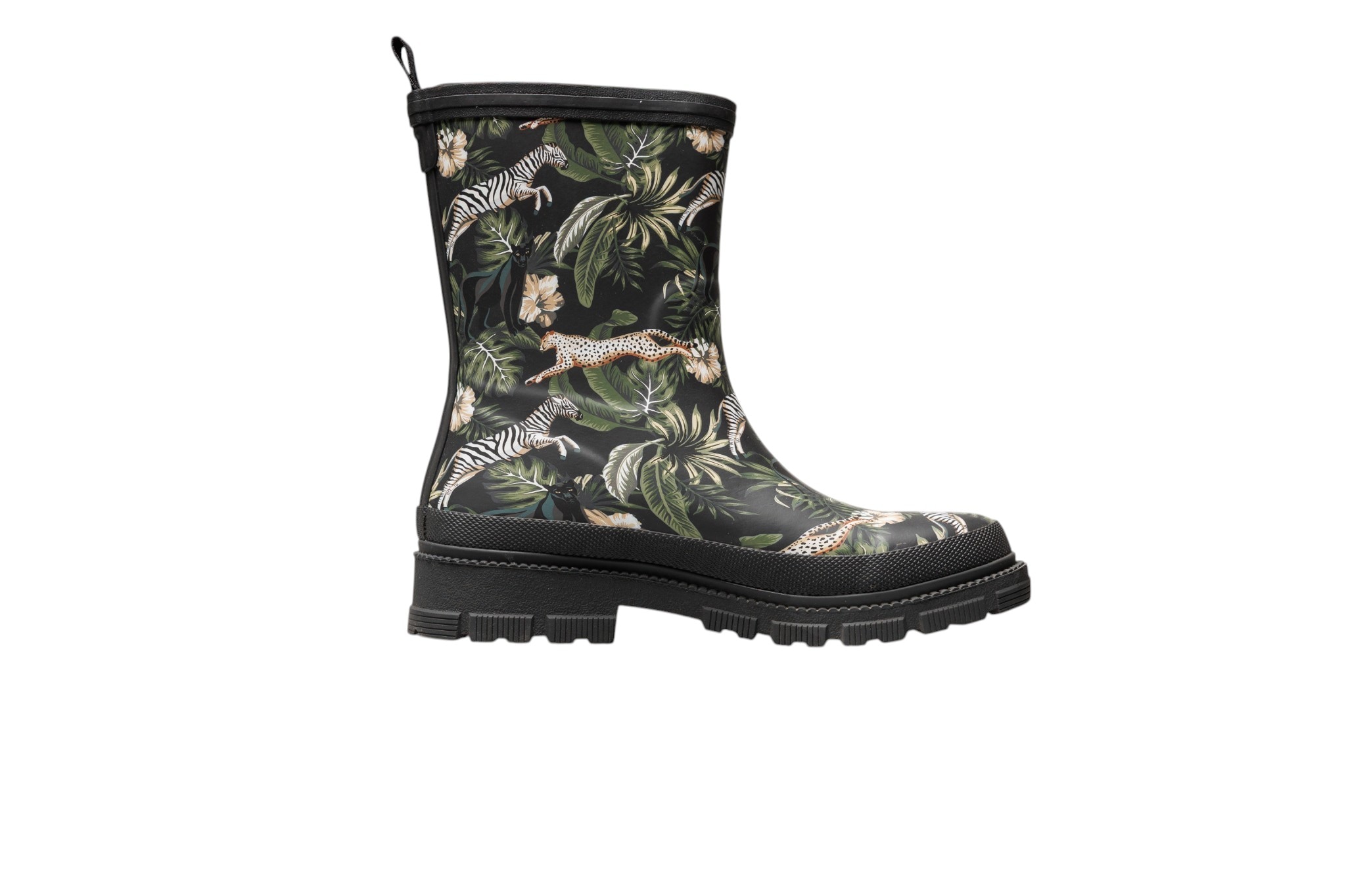 VERBENAS Gummistiefel »LINA FUR SMOOTH SELVA«  Regenstiefelette, Rainboots in Dschungel-Optik