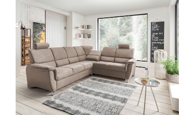 Ecksofa »Pisa L-Form«, mit Bettfunktion und Bettkasten