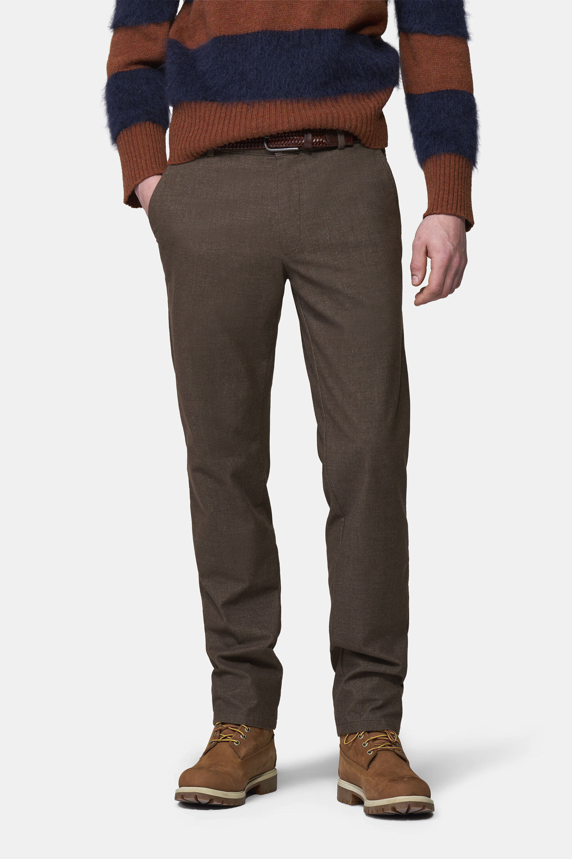 MEYER Chinos "Paris 2-3609" im Jersey Look