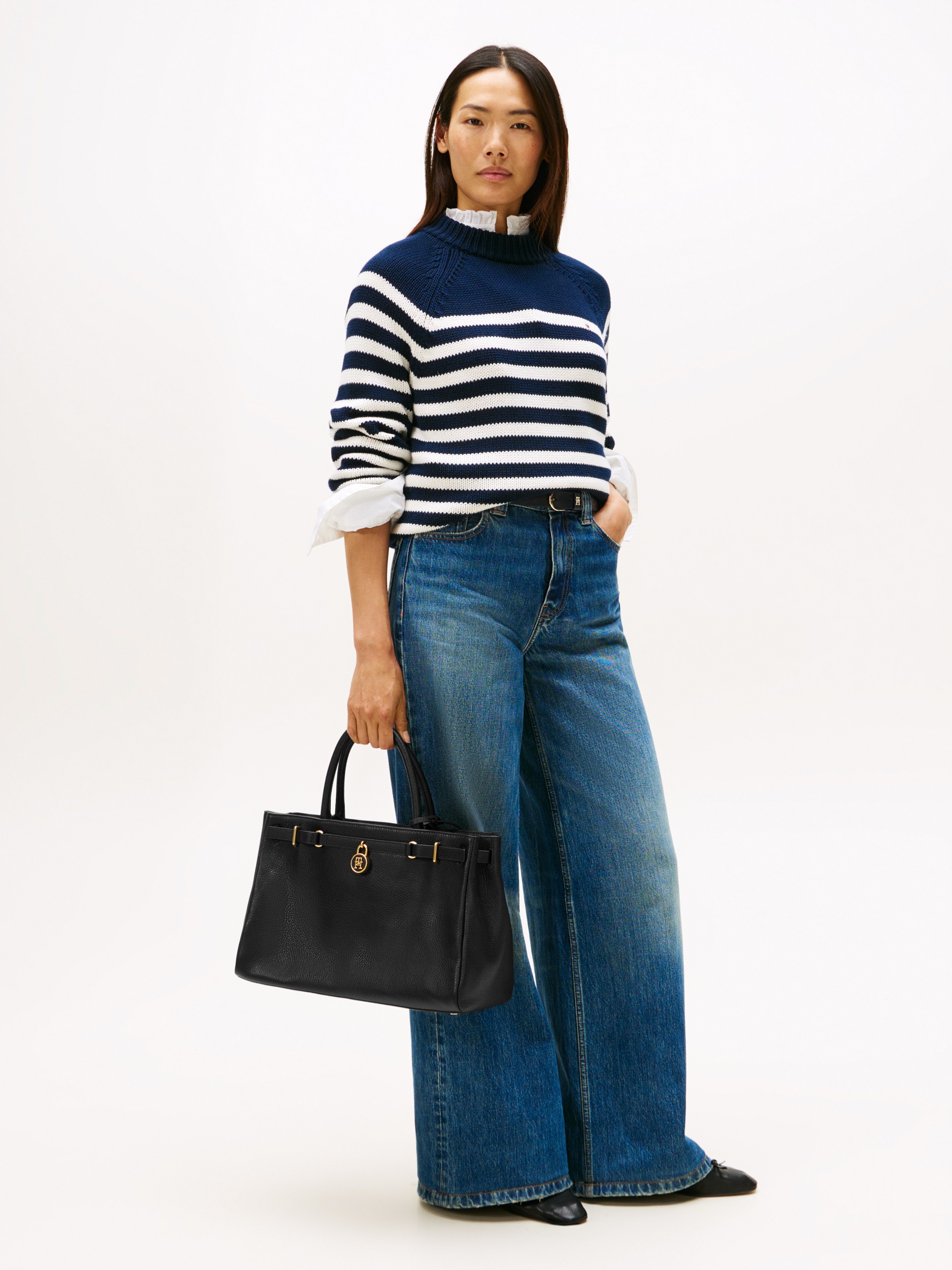 Tommy Hilfiger Tragetasche "AMERICAN ICON TOTE LEATHER", Damen Handtasche, günstig online kaufen