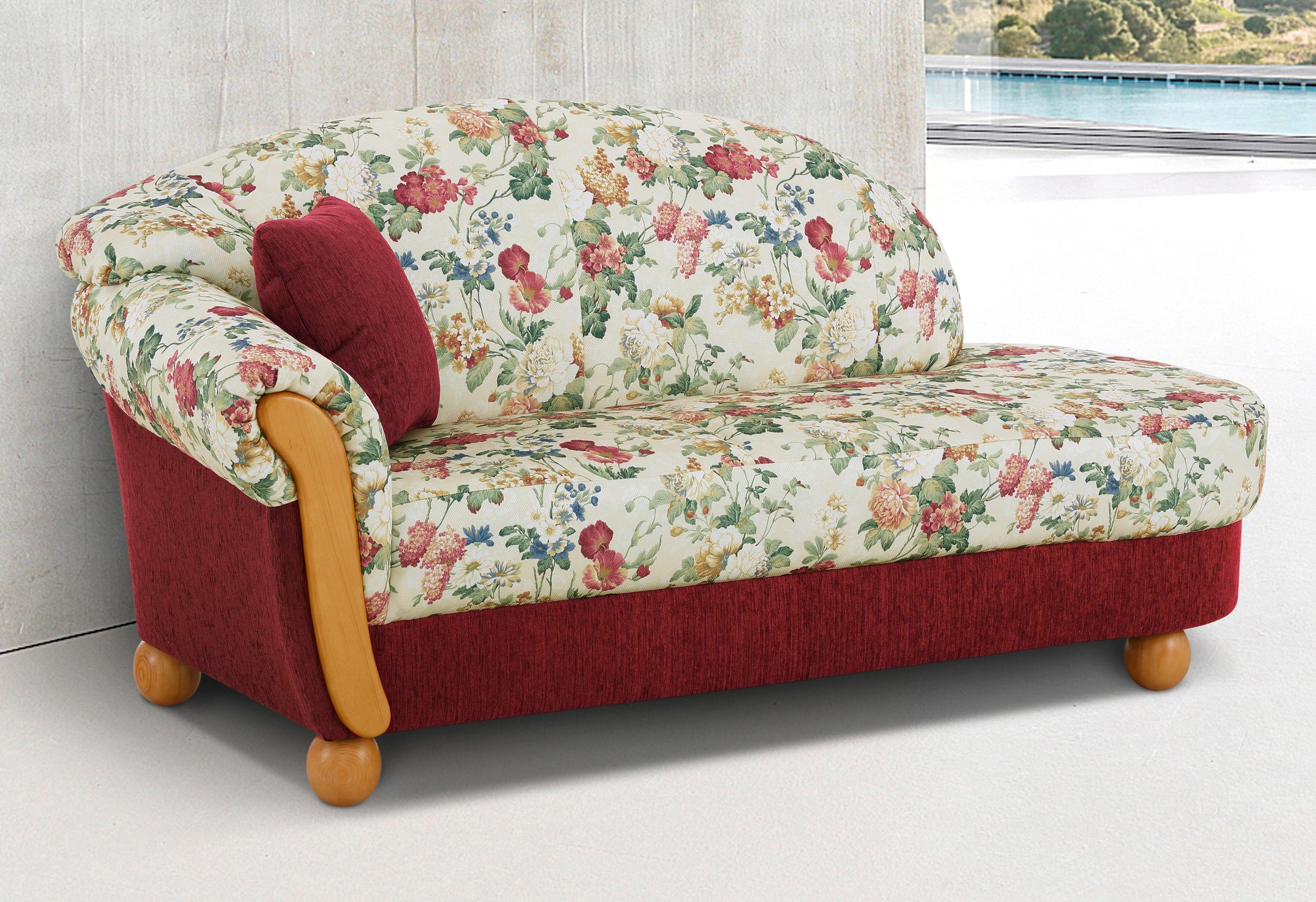 Home affaire Ottomane "Milano, bequemes solitär Sofa im Landhaus-Stil, B/T/ günstig online kaufen
